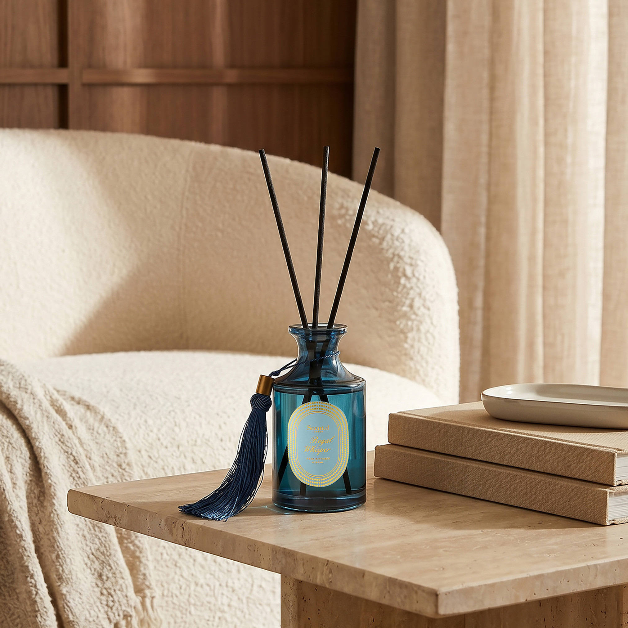 Scent.d London Regal Whisper Reed Diffuser - 250 ml-household-homefragrance-reeddiffusers-image-4
