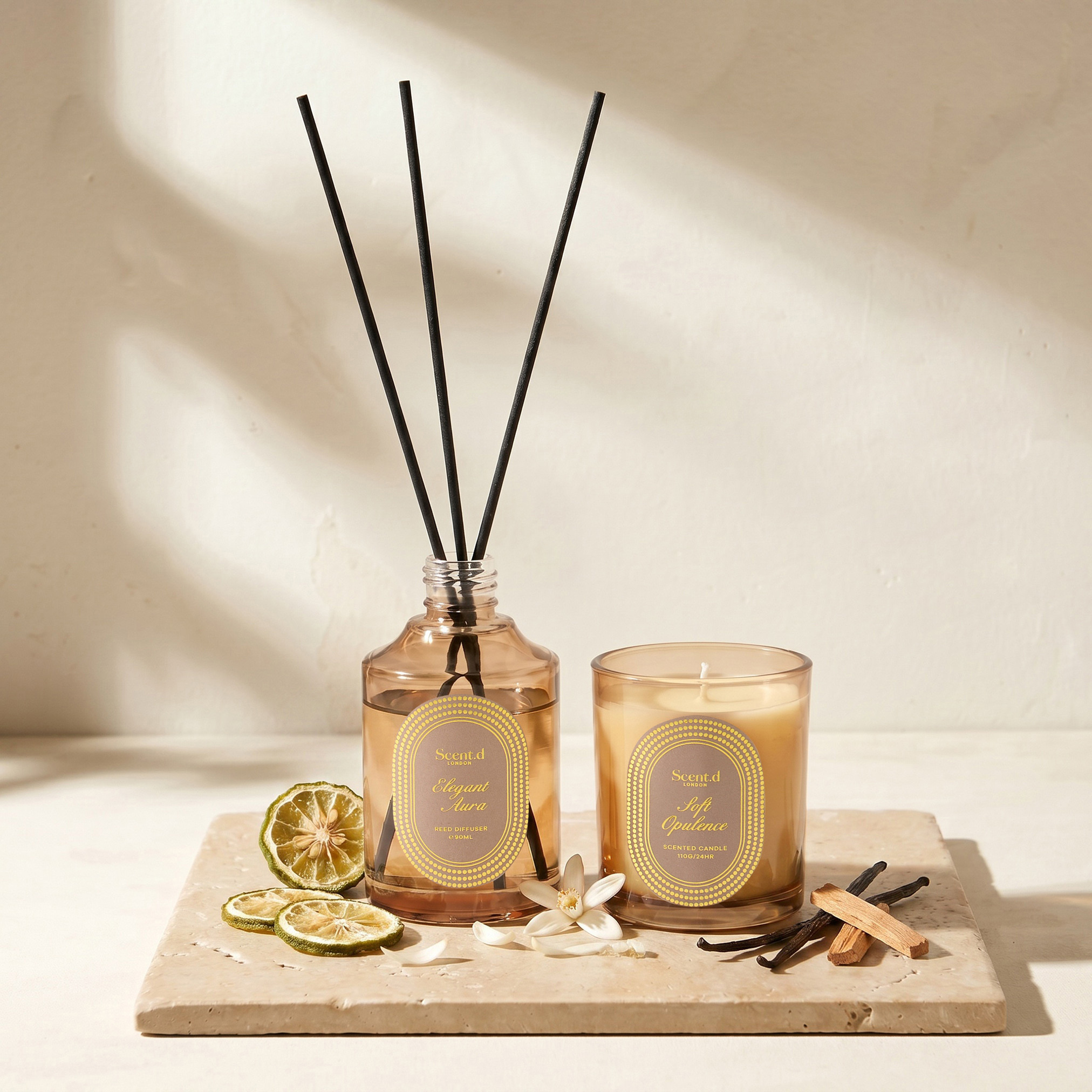 Scent.d London Elegant Aura Diffuser and Jar Candle Gift Set-household-homefragrance-fragrancegiftset-image-2