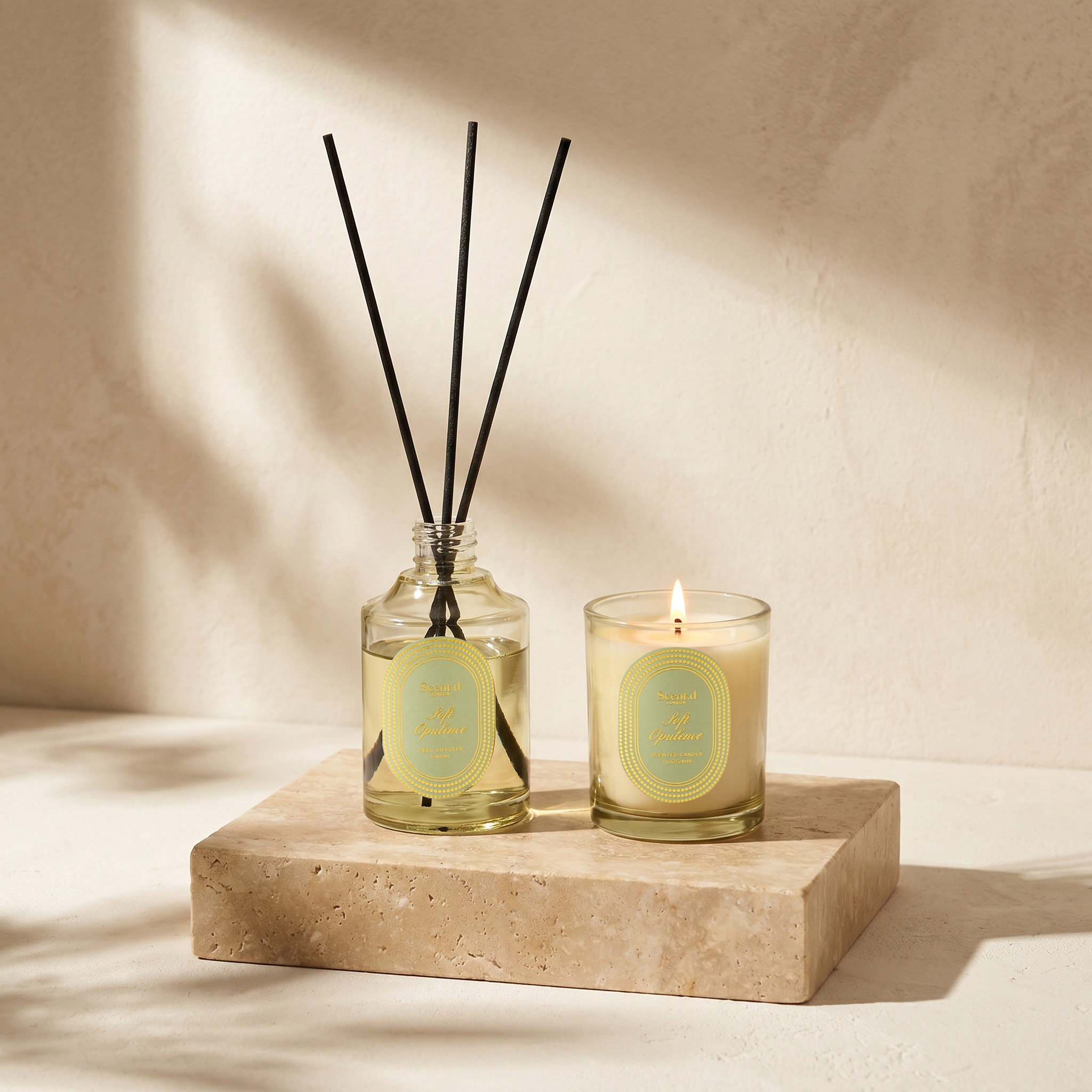 Scent.d London Soft Opulence Diffuser and Jar Candle Gift Set-household-homefragrance-fragrancegiftset-image-1