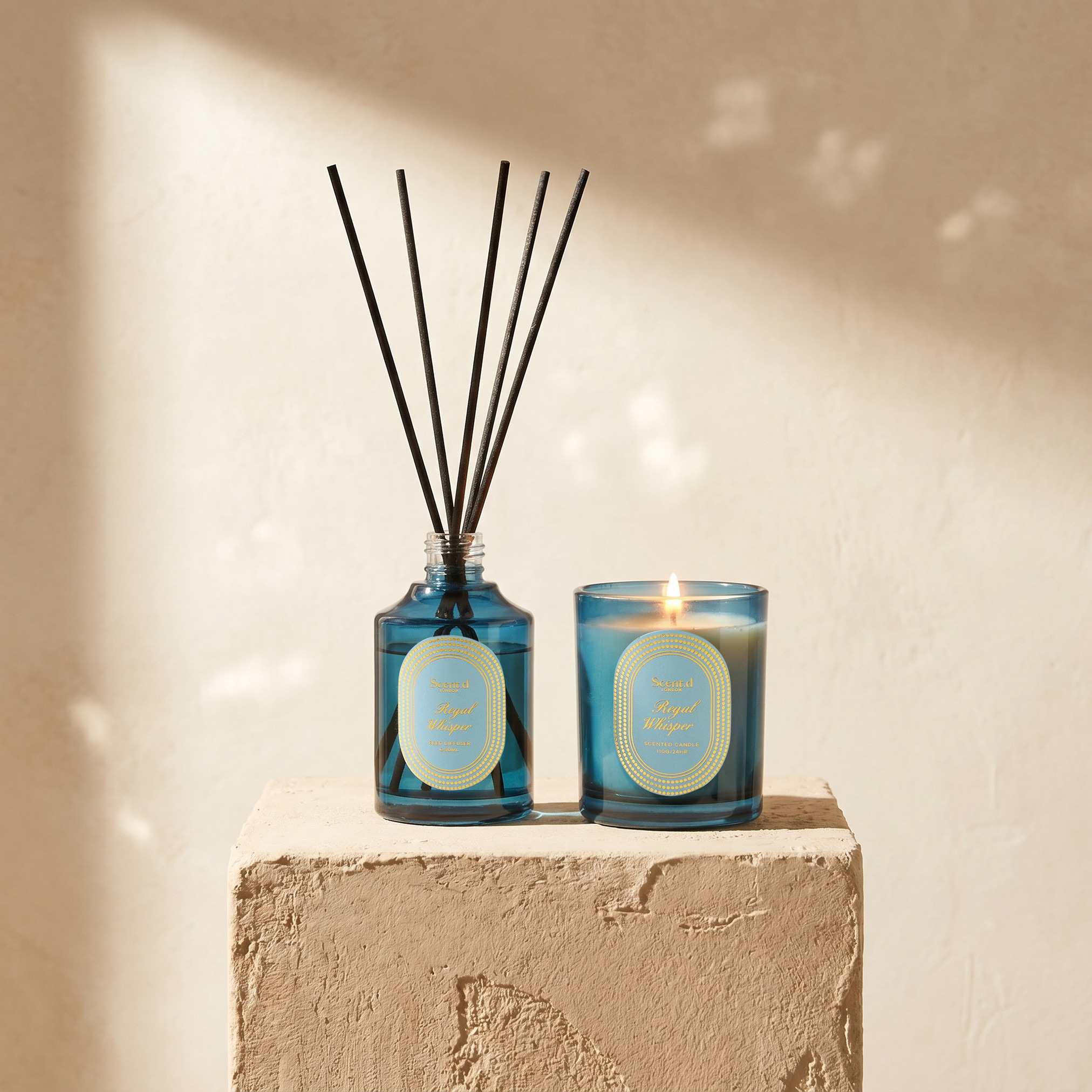 Scent.d London Regal Whisper Diffuser and Jar Candle Gift Set-household-homefragrance-fragrancegiftset-image-1