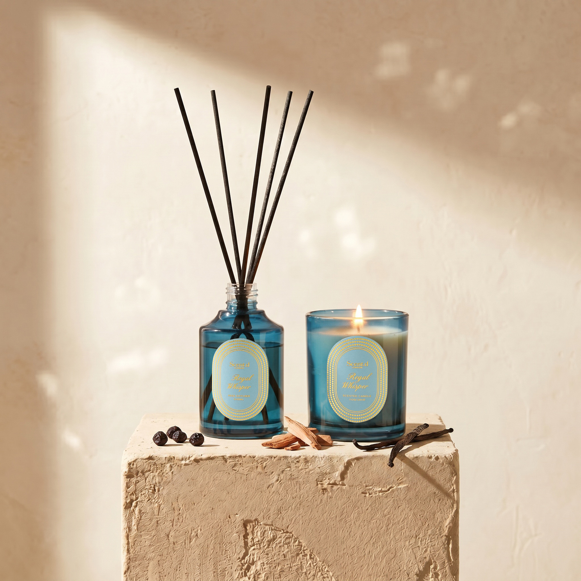 Scent.d London Regal Whisper Diffuser and Jar Candle Gift Set-household-homefragrance-fragrancegiftset-image-2