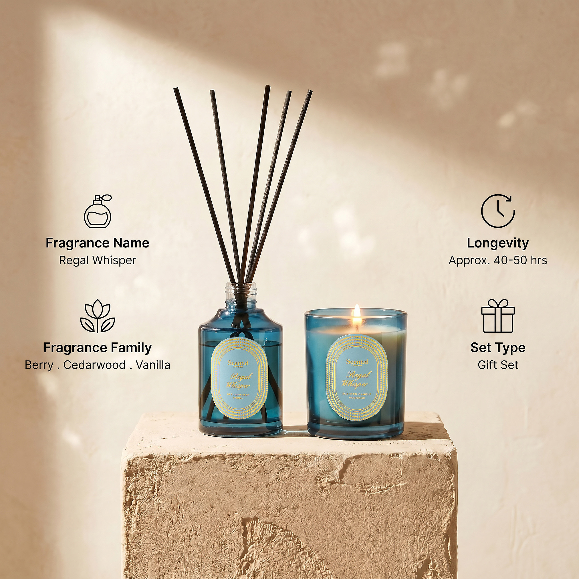 Scent.d London Regal Whisper Diffuser and Jar Candle Gift Set-household-homefragrance-fragrancegiftset-image-6