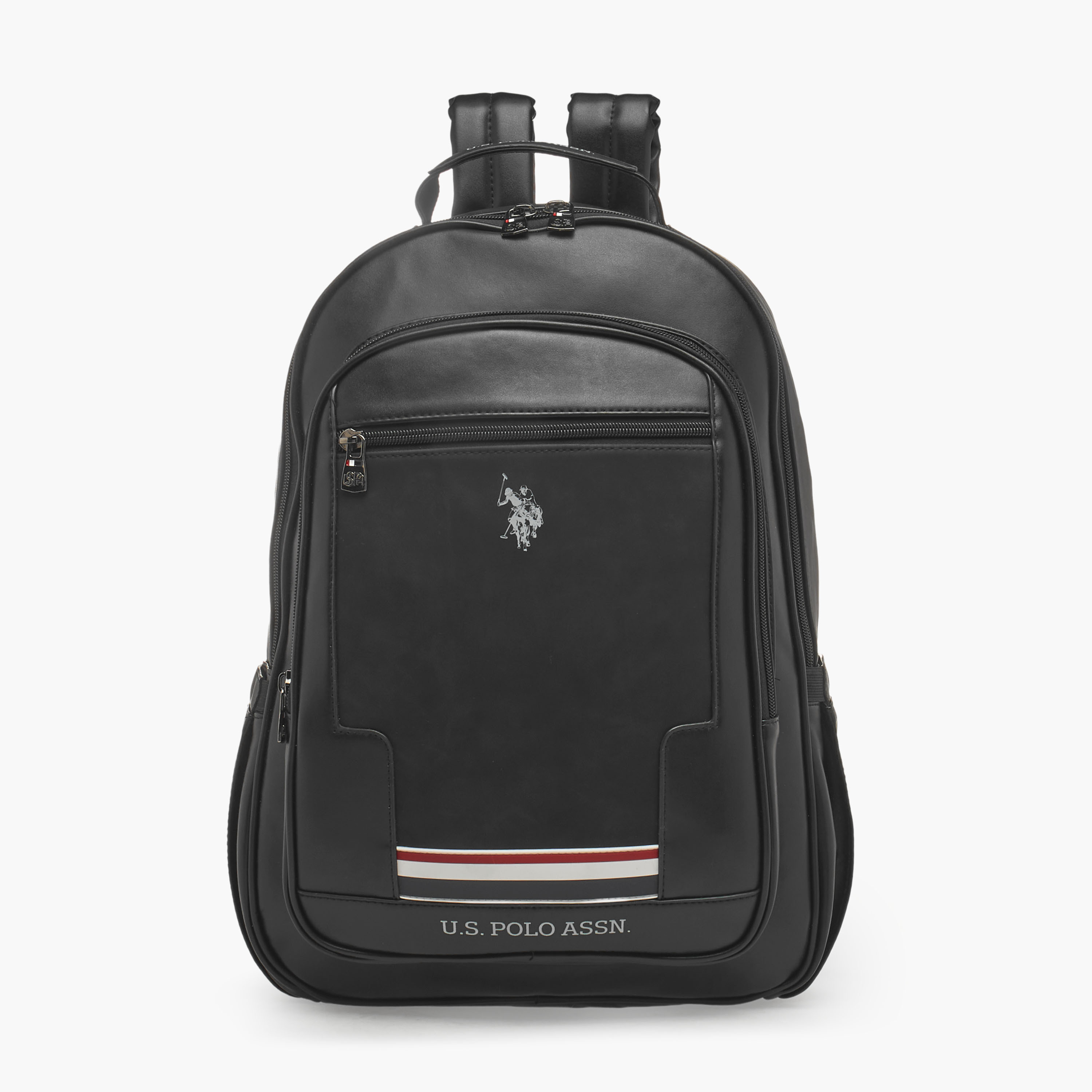 شنطة ظهر بطبعات شعار وحمّالات كتف مبطنة من يو إس بولو أسن-women-bagsandwallets-backpacks-image-1