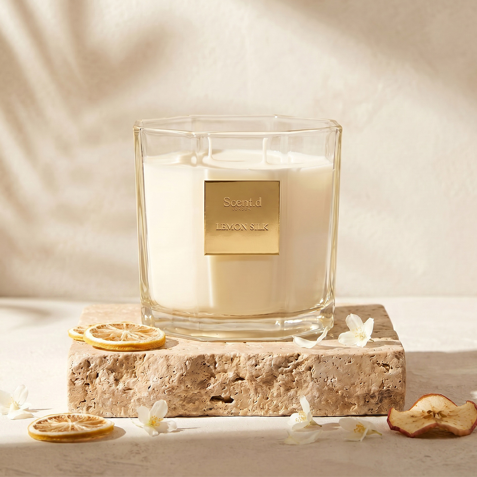 Scent.d London Lemon Silk Scented Jar Candle - 380 gms-household-homefragrance-candles-image-2