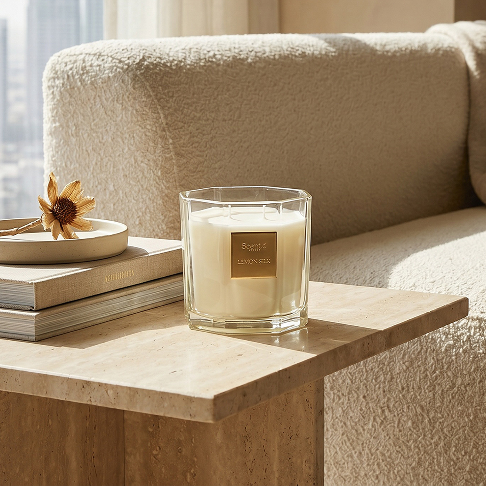 Scent.d London Lemon Silk Scented Jar Candle - 380 gms-household-homefragrance-candles-image-4