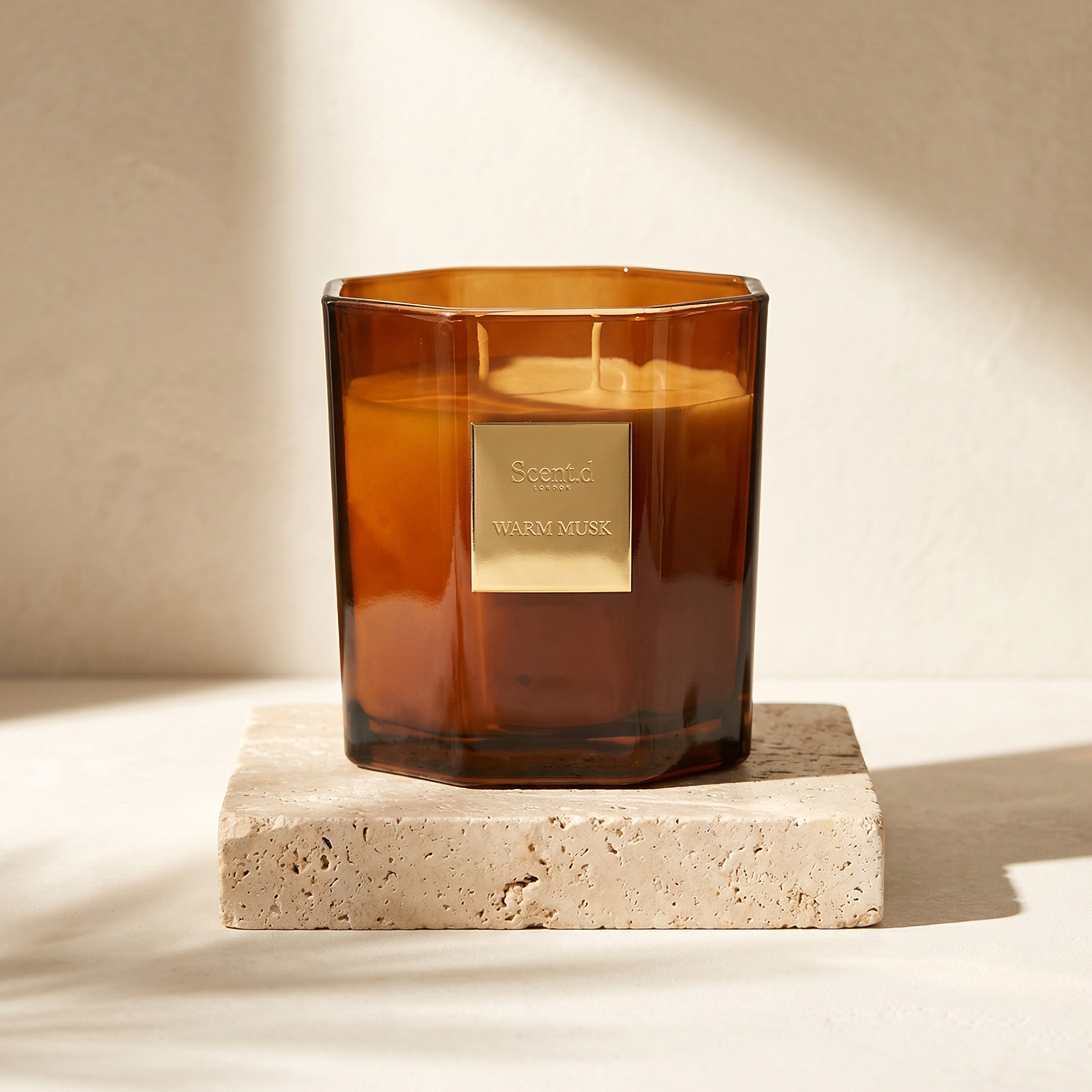 Scent.d London Warm Musk Scented Jar Candle - 380 gms-household-homefragrance-candles-image-1