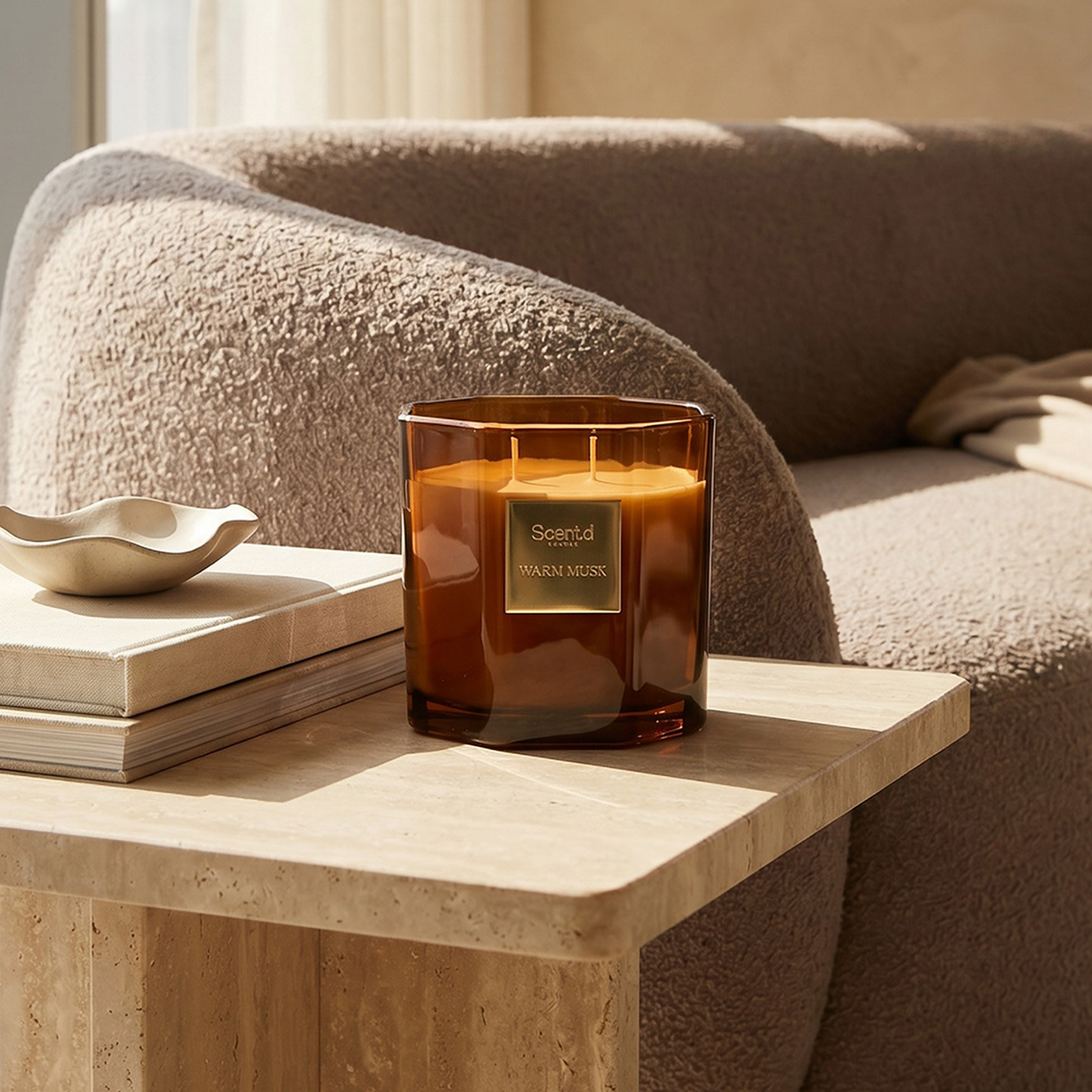 Scent.d London Warm Musk Scented Jar Candle - 380 gms-household-homefragrance-candles-image-4