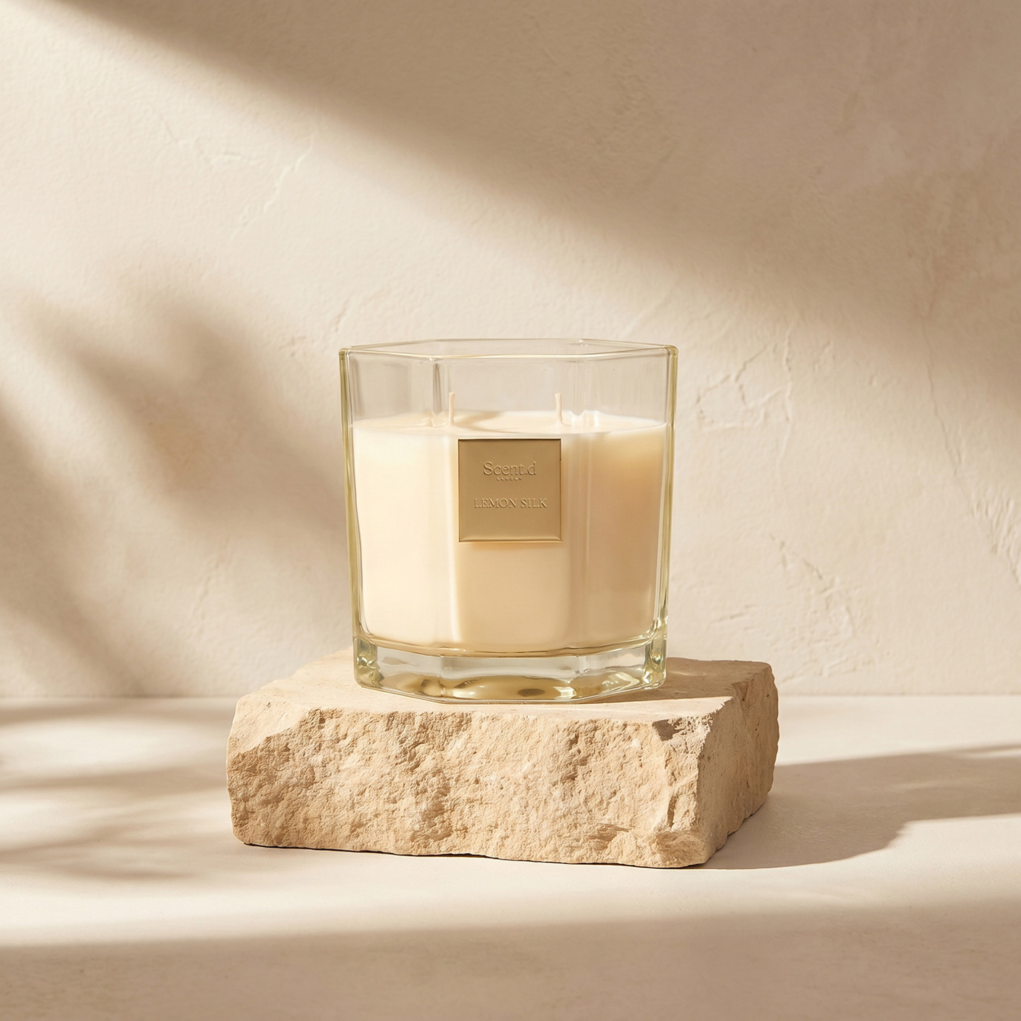 Scent.d London Lemon Silk Scented Jar Candle - 600 gms-household-homefragrance-candles-image-1