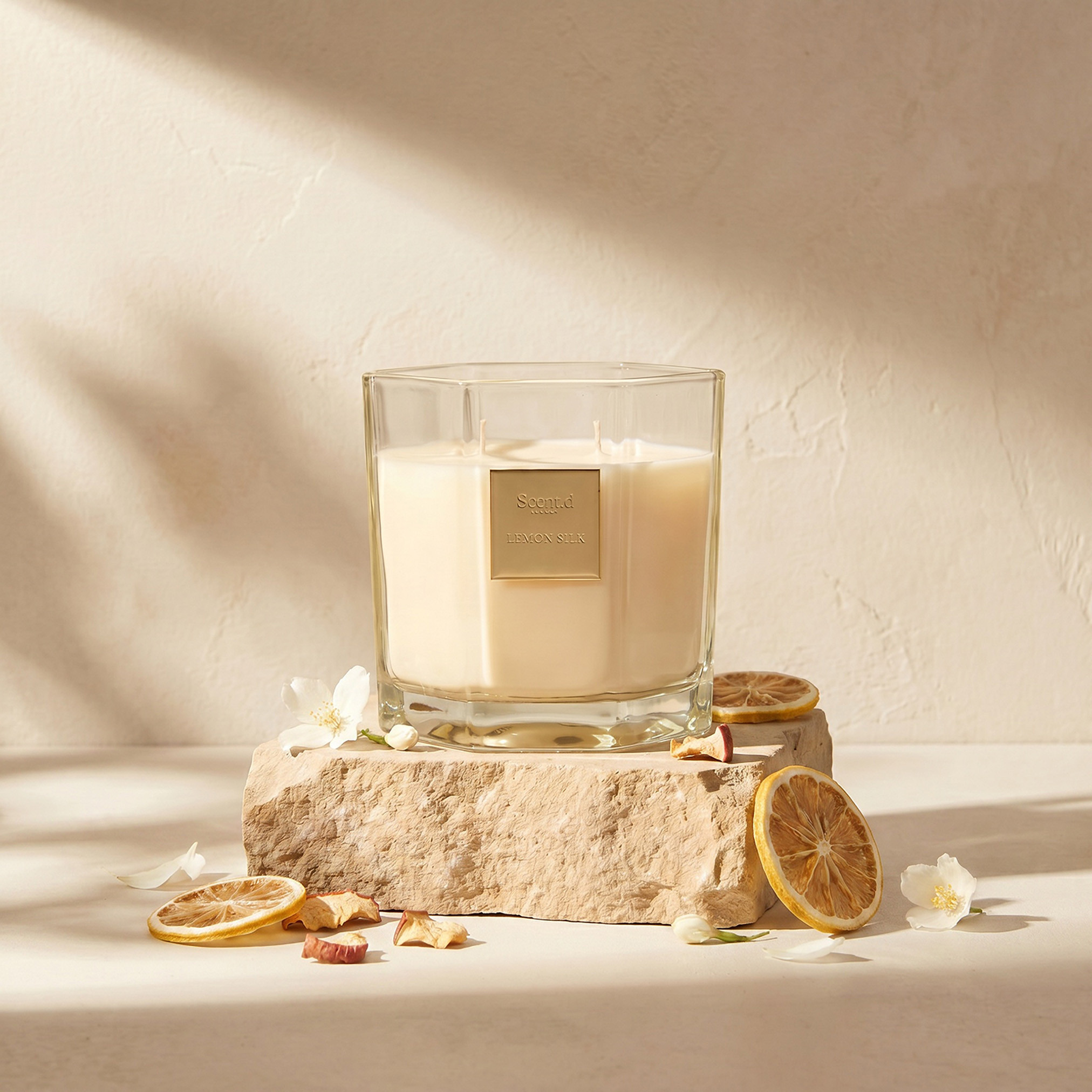 Scent.d London Lemon Silk Scented Jar Candle - 600 gms-household-homefragrance-candles-image-2