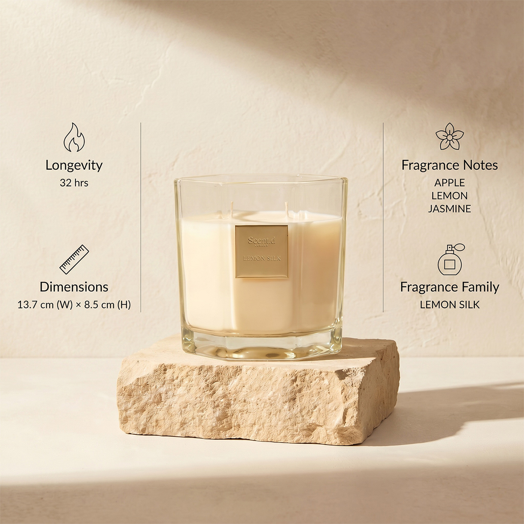 Scent.d London Lemon Silk Scented Jar Candle - 600 gms-household-homefragrance-candles-image-6