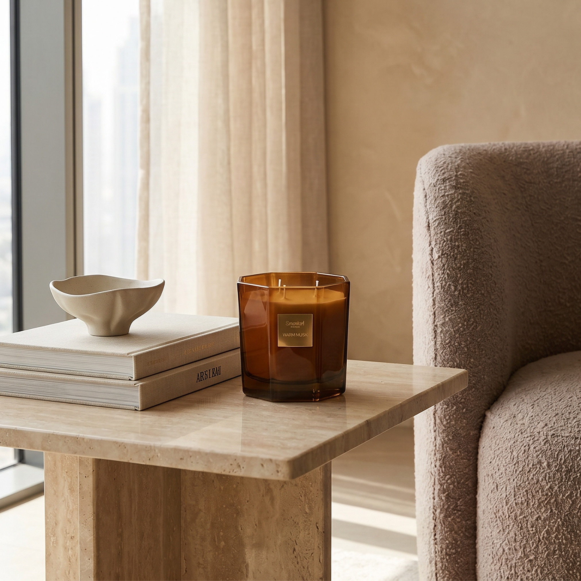 شمعة معطرة برائحة المسك الدافئ سينت.دي لندن - 600 جم-household-homefragrance-candles-image-4