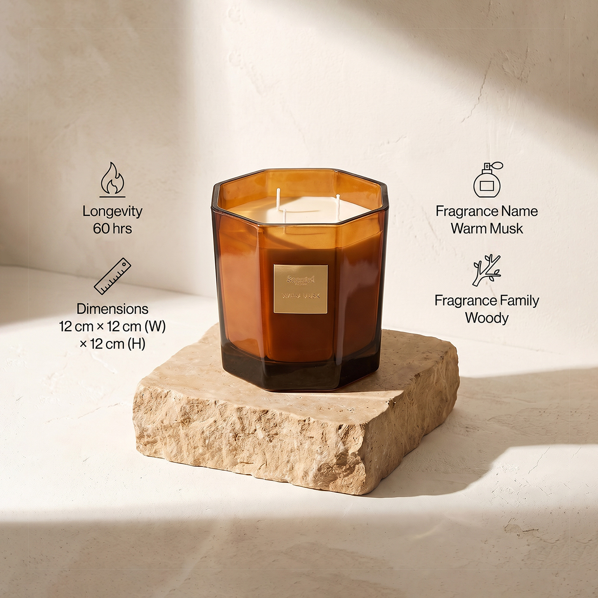 شمعة معطرة برائحة المسك الدافئ سينت.دي لندن - 600 جم-household-homefragrance-candles-image-6