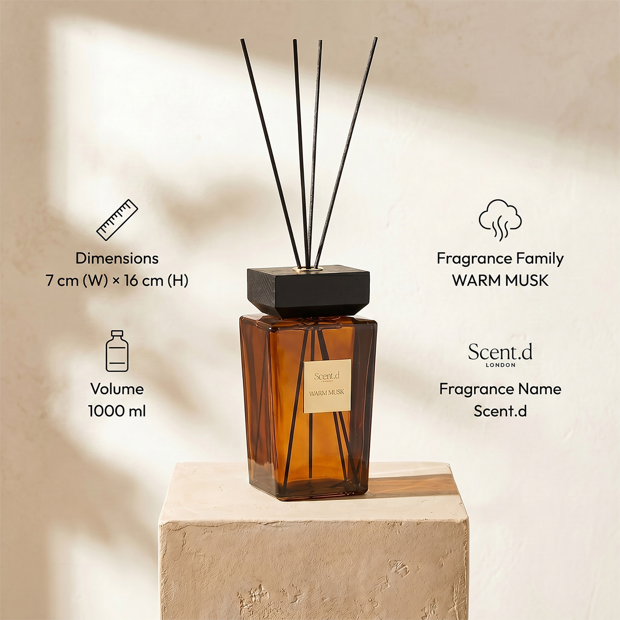 موزع عطور بالأعواد ميزون وورم مسك من سينت.دي لندن - 1 لتر-household-homefragrance-reeddiffusers-image-6