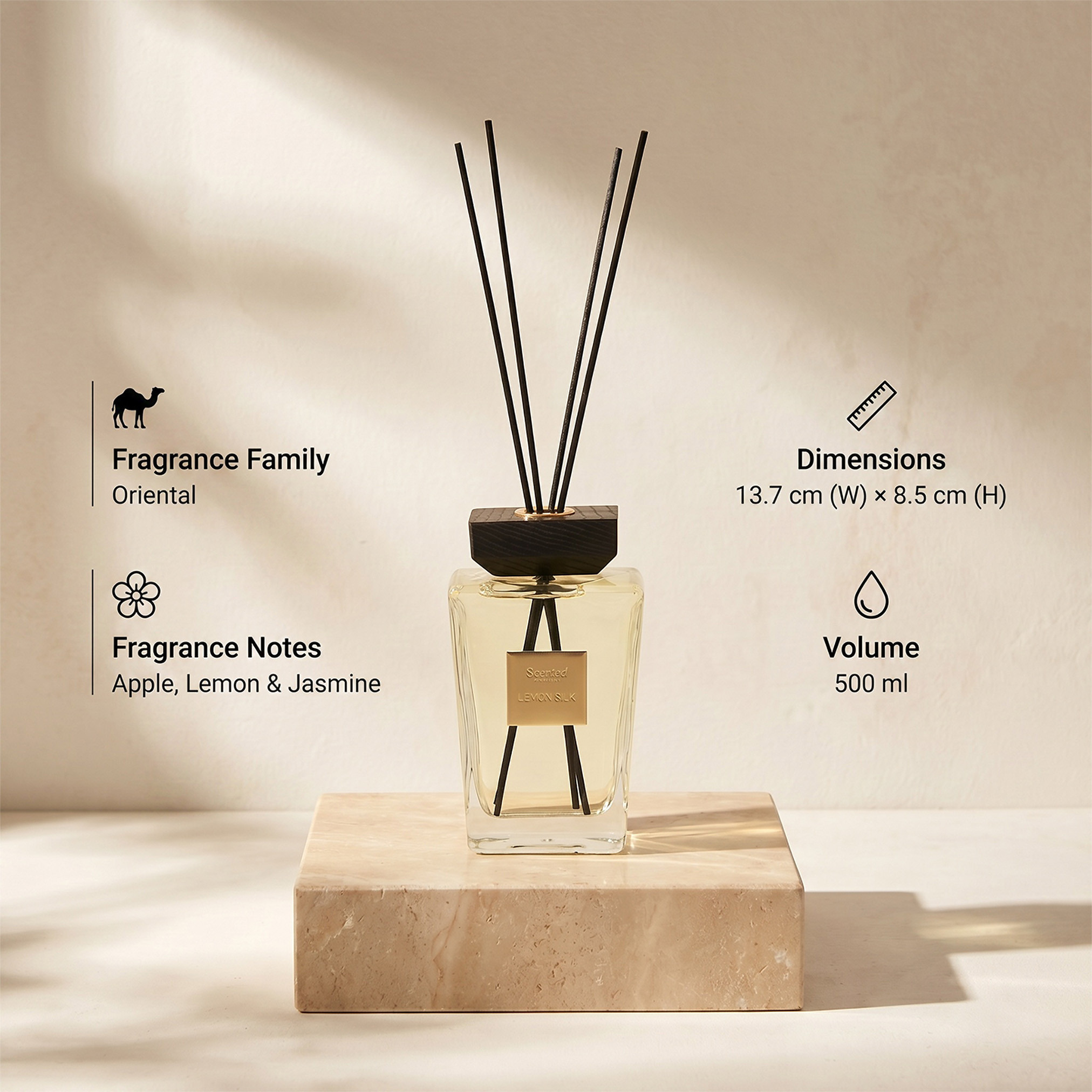 Scent.d London Maison Lemon Silk Reed Diffuser - 500 ml-household-homefragrance-reeddiffusers-image-6