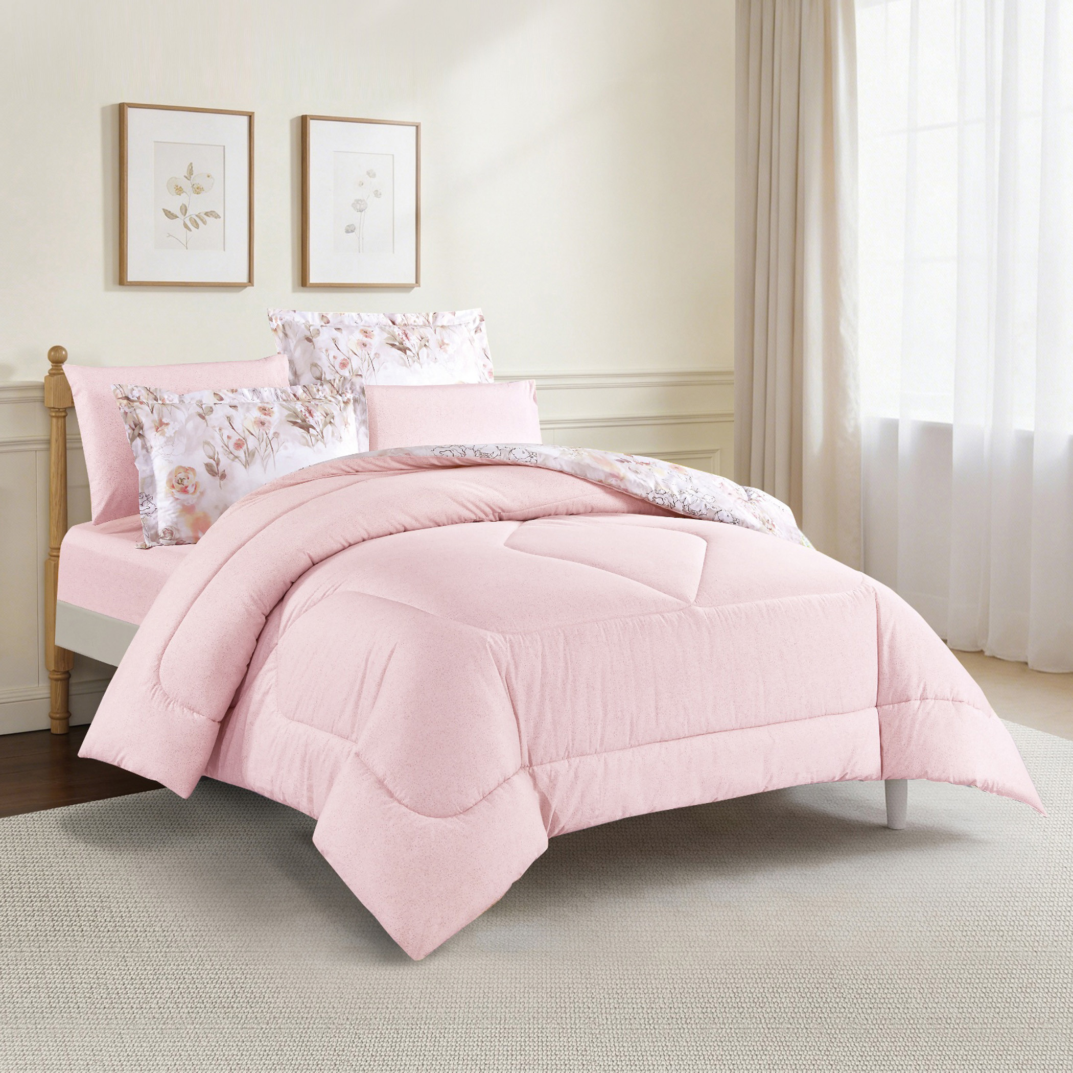 Floral Printed Comforter Set-household-bedding-comfortersandbedspreads-comforters-image-7