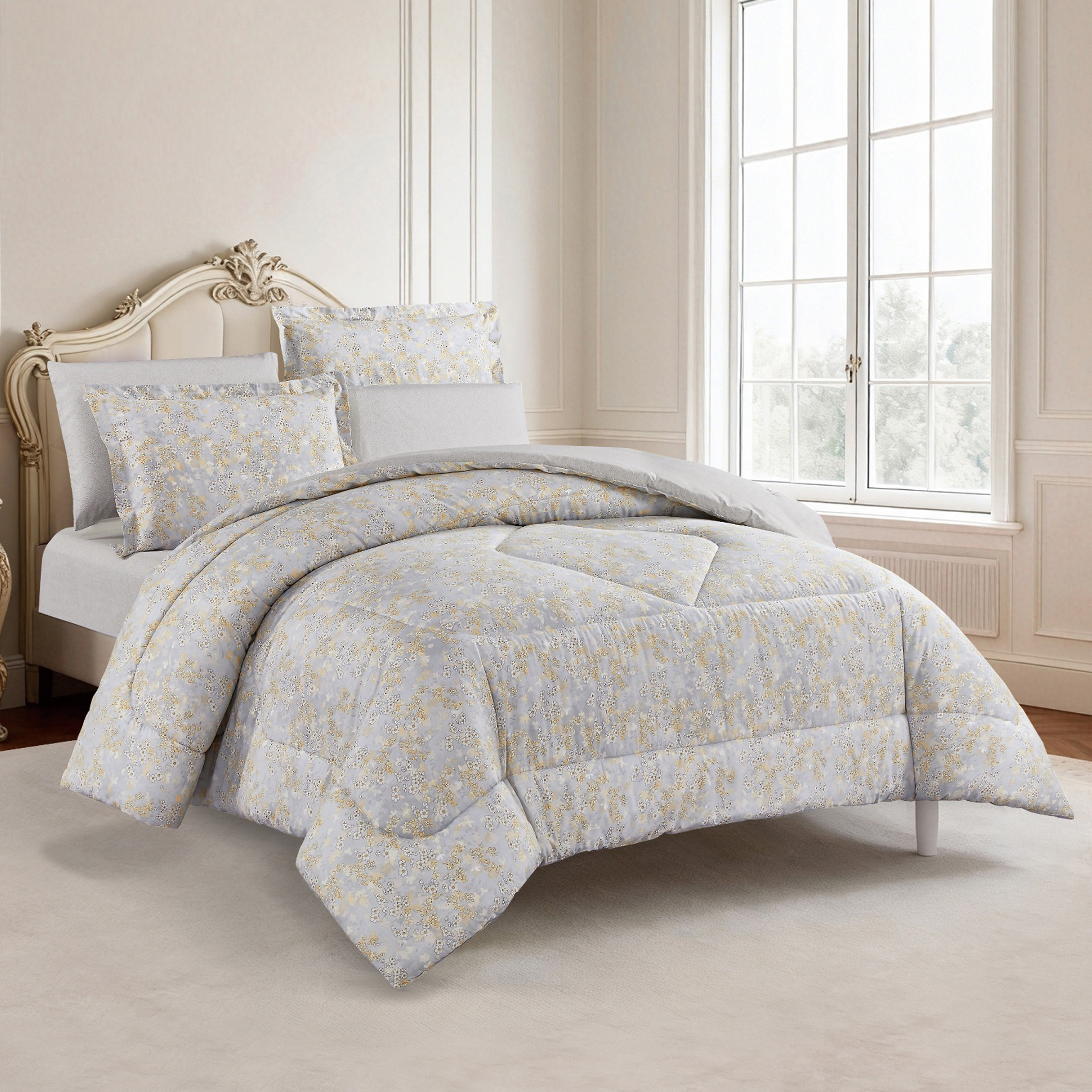 Floral Printed Comforter Set-household-bedding-comfortersandbedspreads-comforters-image-22