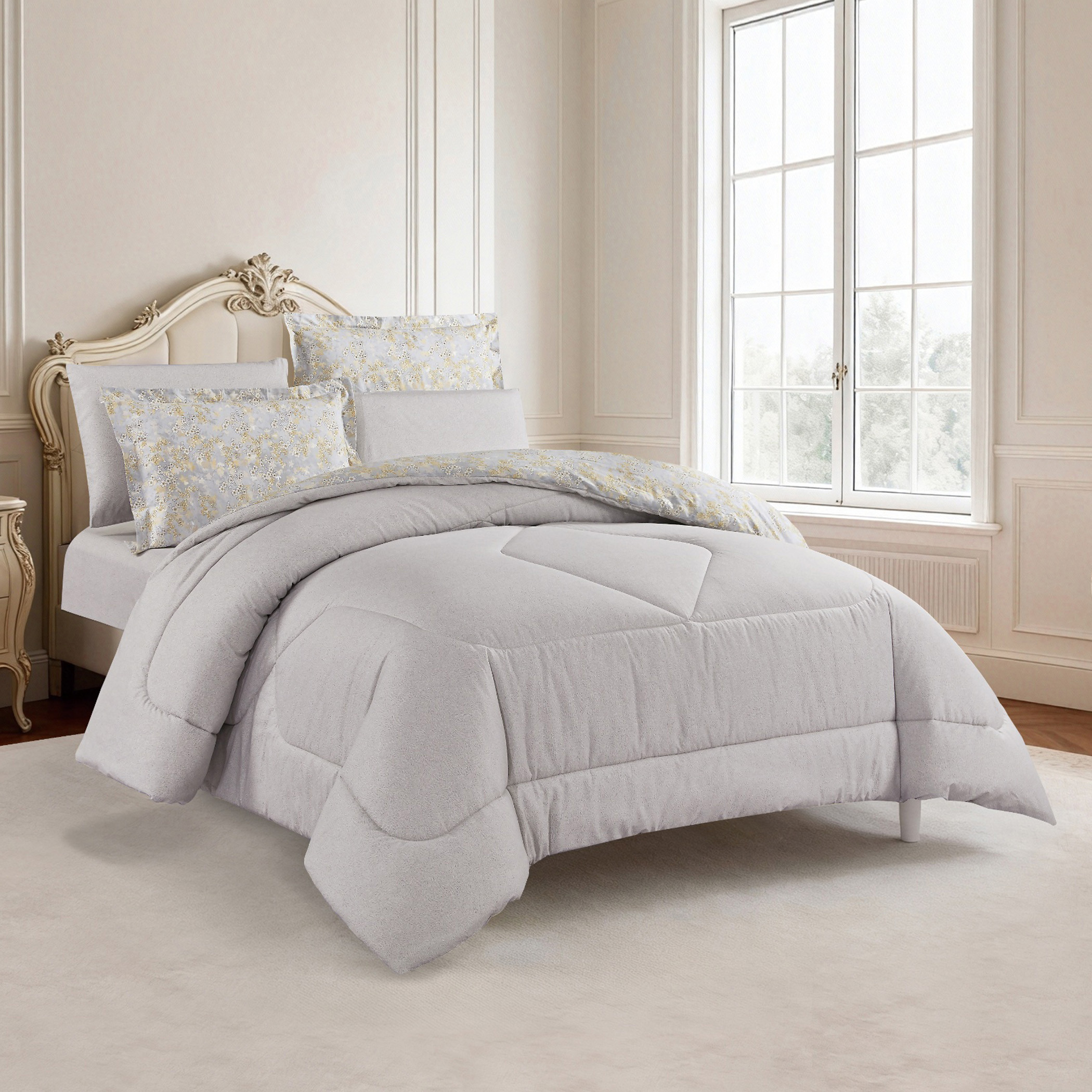 Floral Printed Comforter Set-household-bedding-comfortersandbedspreads-comforters-image-4