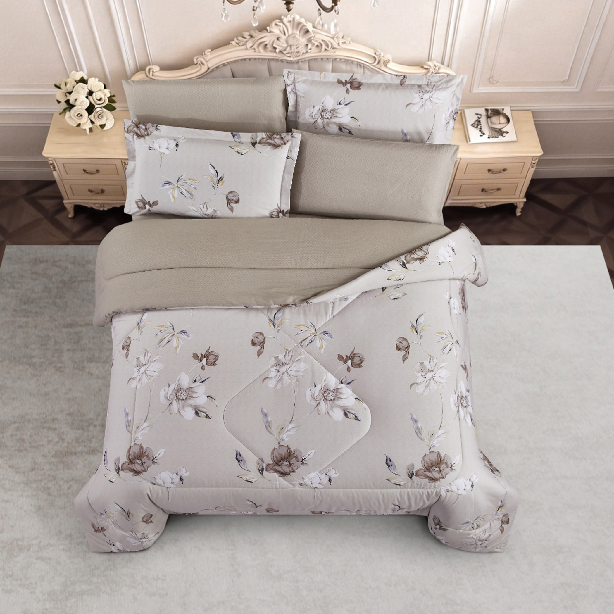 Floral Printed Comforter Set-household-bedding-comfortersandbedspreads-comforters-image-4