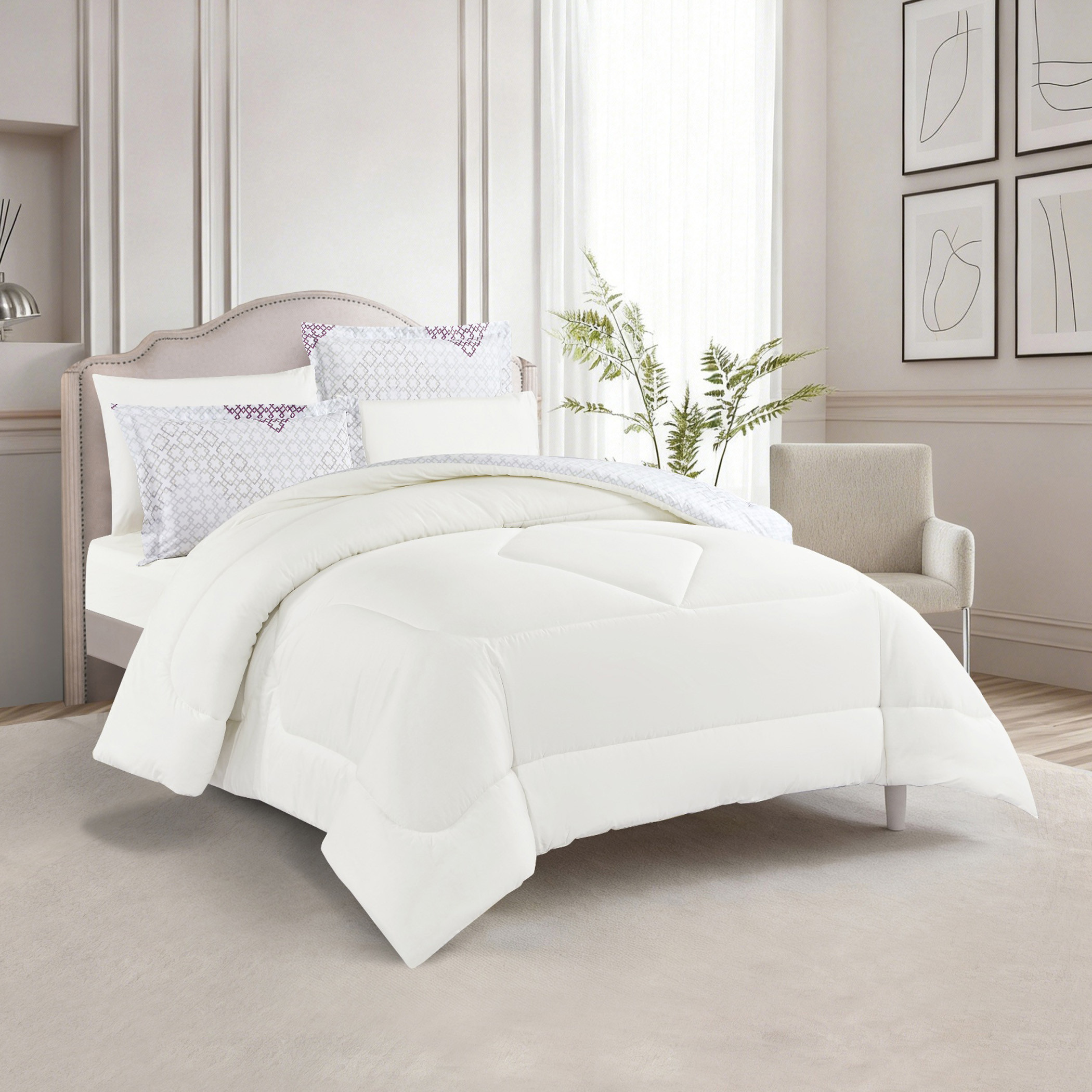 Floral Printed Comforter Set-household-bedding-comfortersandbedspreads-comforters-image-1