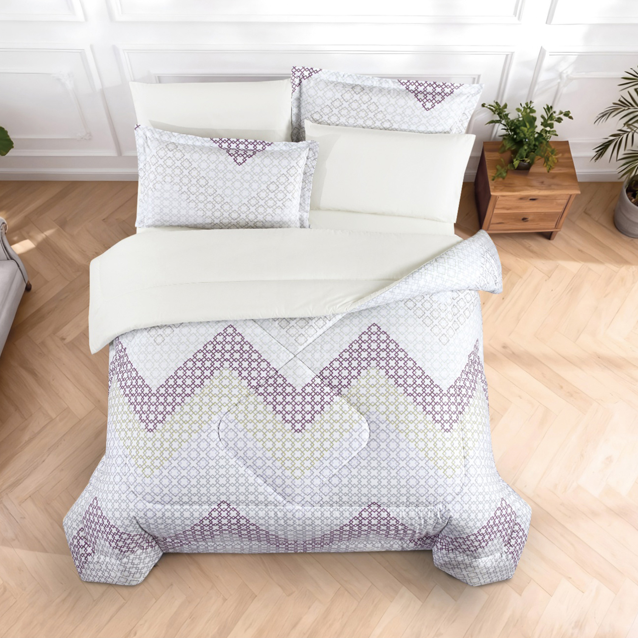 Floral Printed Comforter Set-household-bedding-comfortersandbedspreads-comforters-image-2