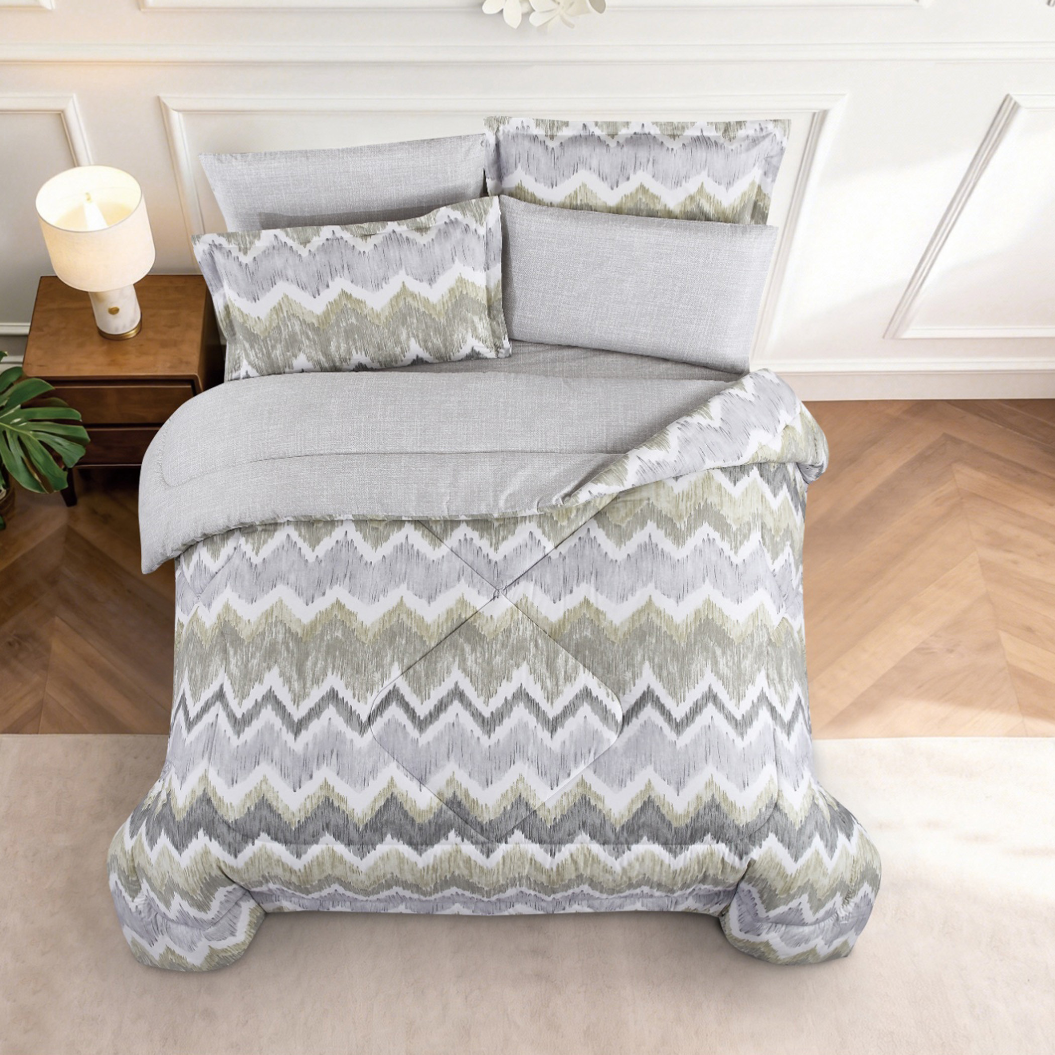 طقم لحاف بوجهين وطبعات متعرجة-household-bedding-comfortersandbedspreads-comforters-image-2