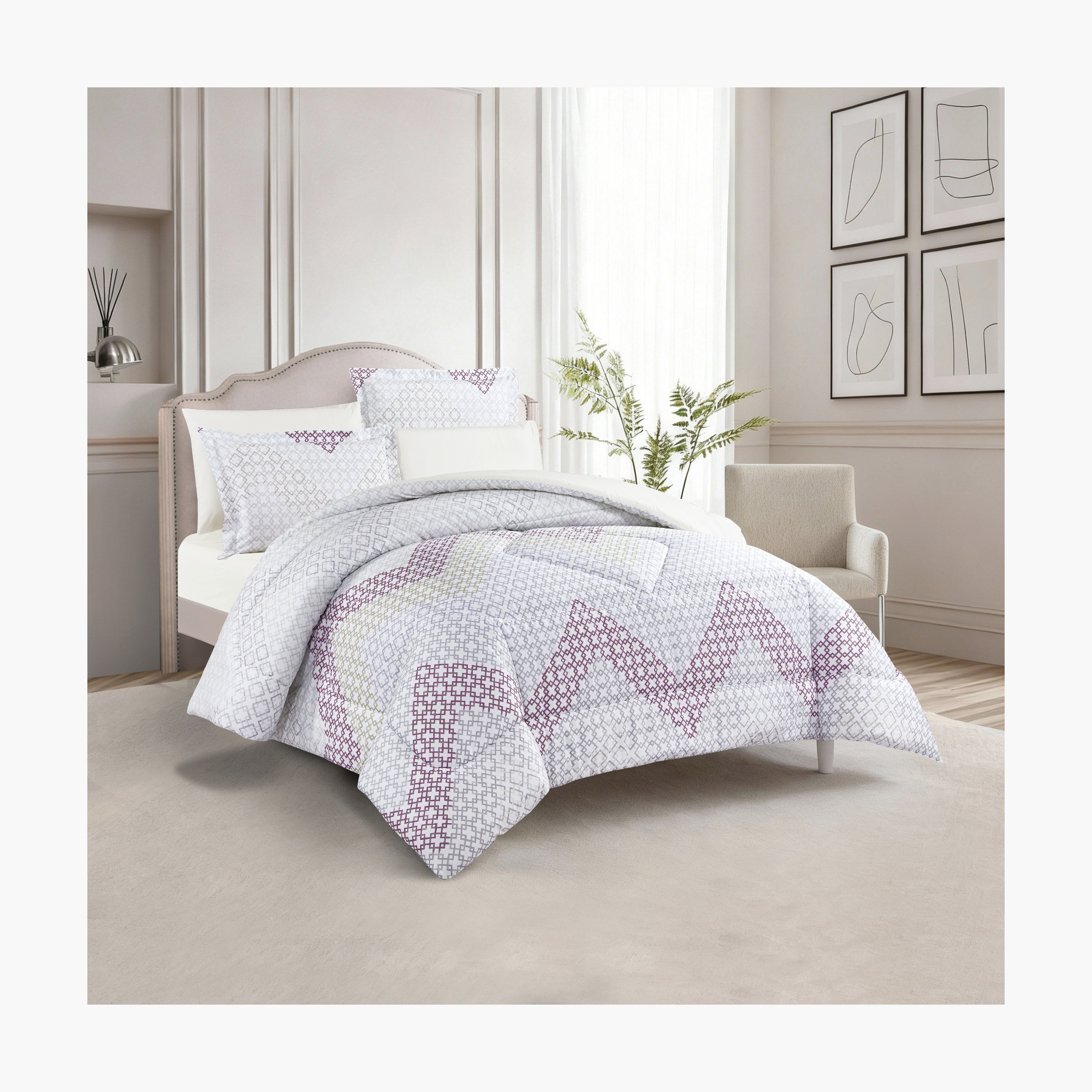 طقم لحاف بوجهين وطبعات متعرجة-household-bedding-comfortersandbedspreads-comforters-image-8