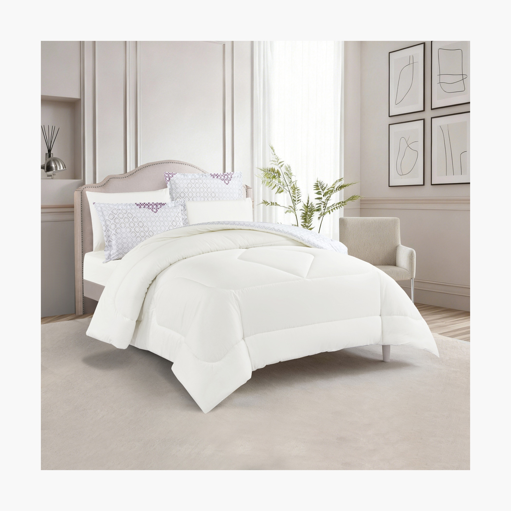 طقم لحاف بوجهين وطبعات متعرجة-household-bedding-comfortersandbedspreads-comforters-image-13