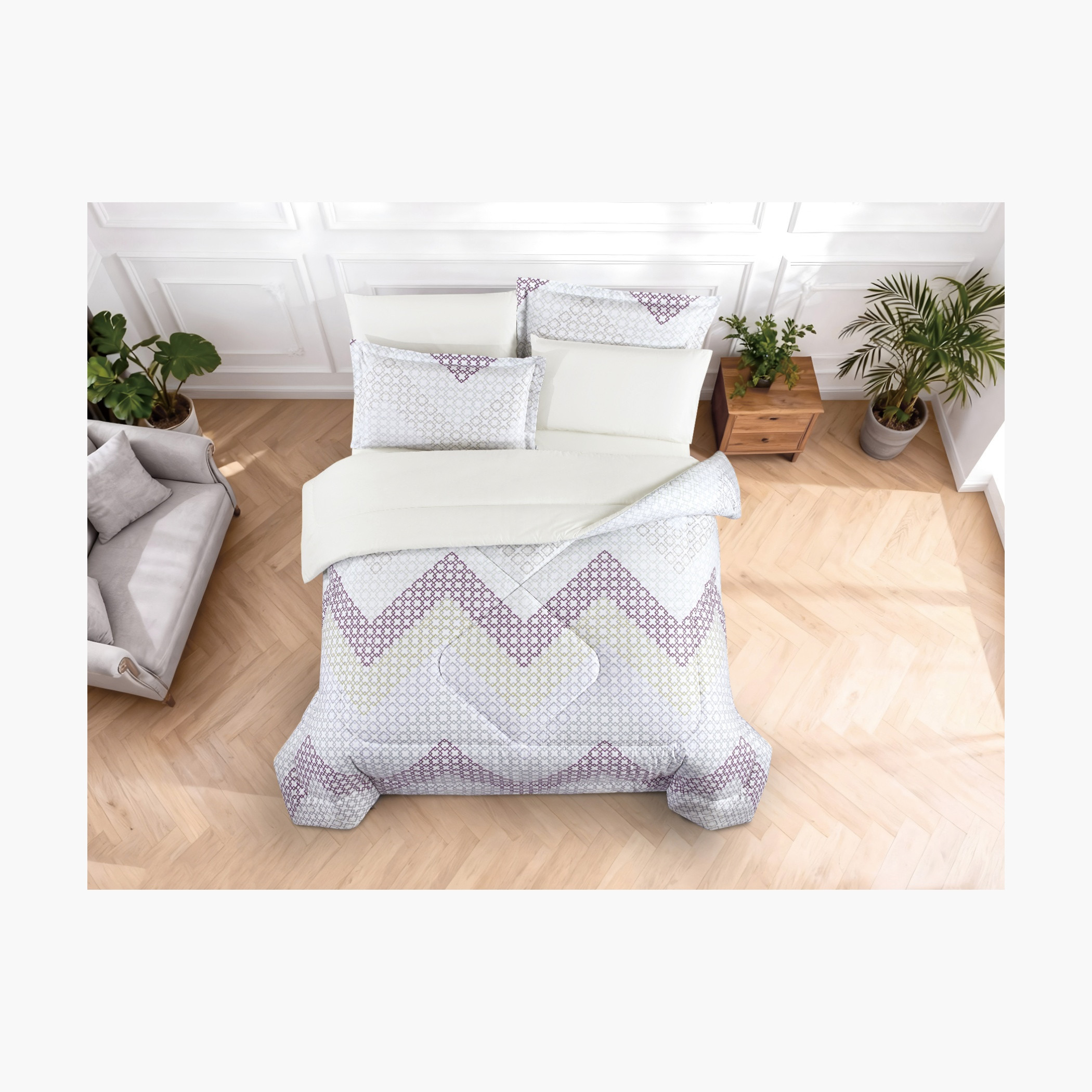 طقم لحاف بوجهين وطبعات متعرجة-household-bedding-comfortersandbedspreads-comforters-image-14