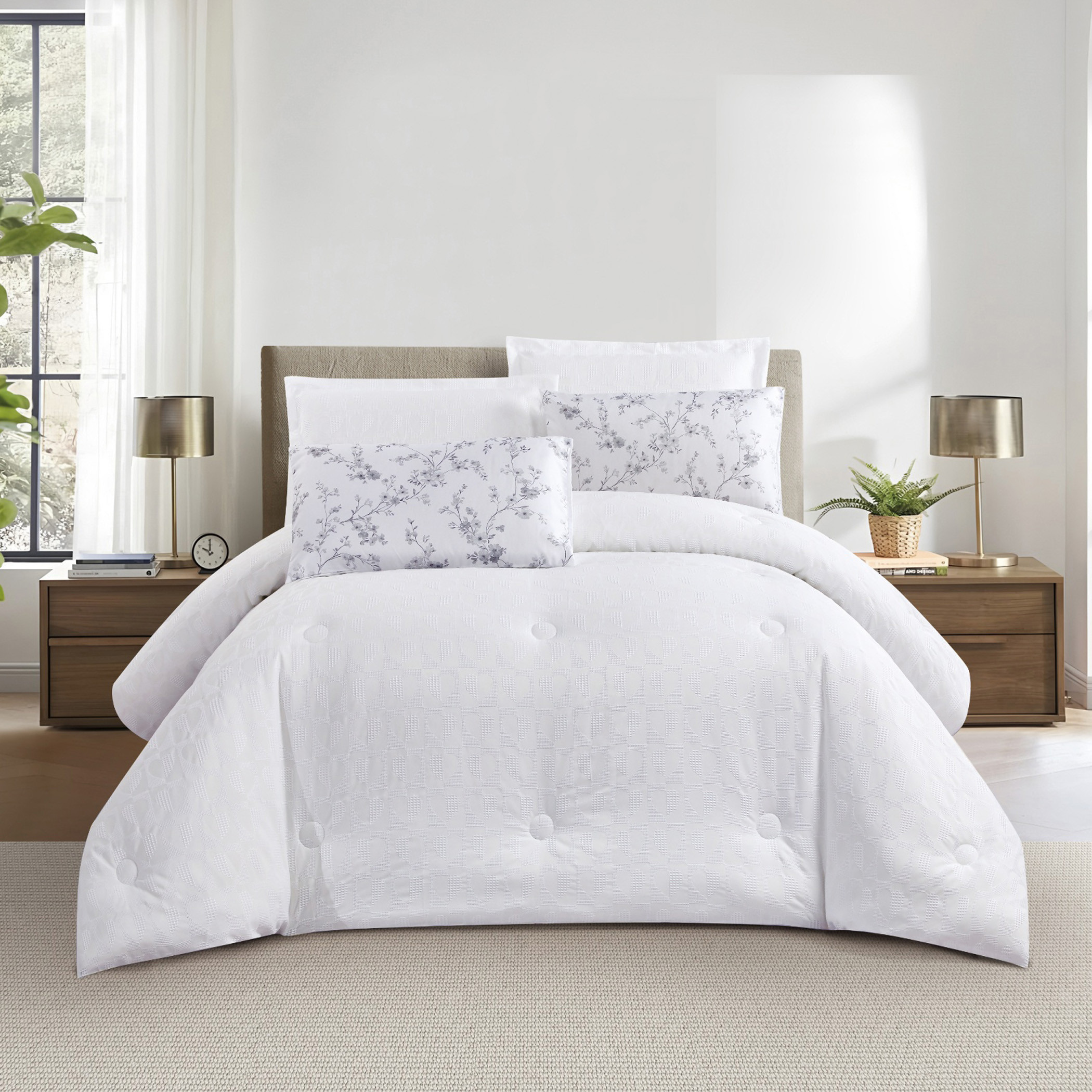 Textured Geometric Comforter Set-household-bedding-comfortersandbedspreads-comforters-image-14