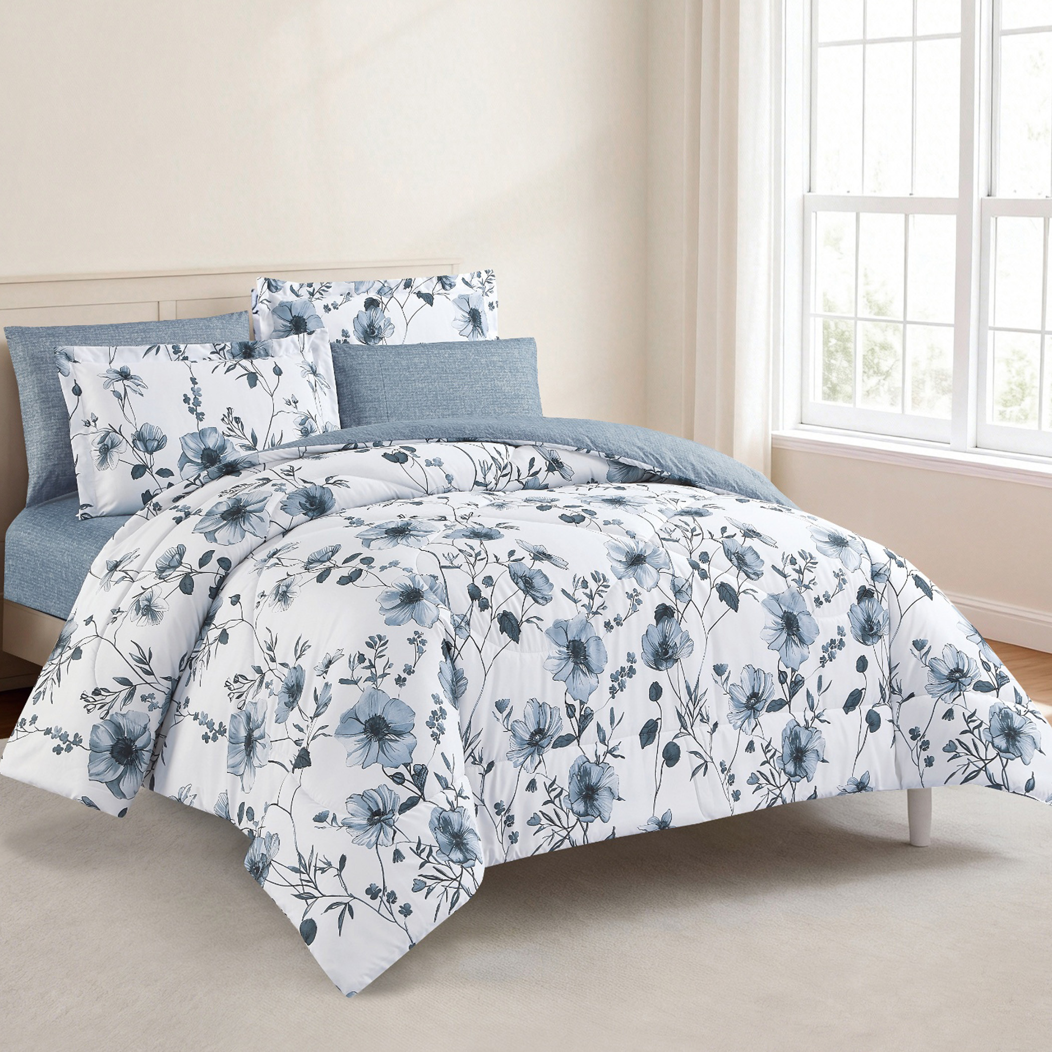Floral Printed Comforter Set-household-bedding-comfortersandbedspreads-comforters-image-33