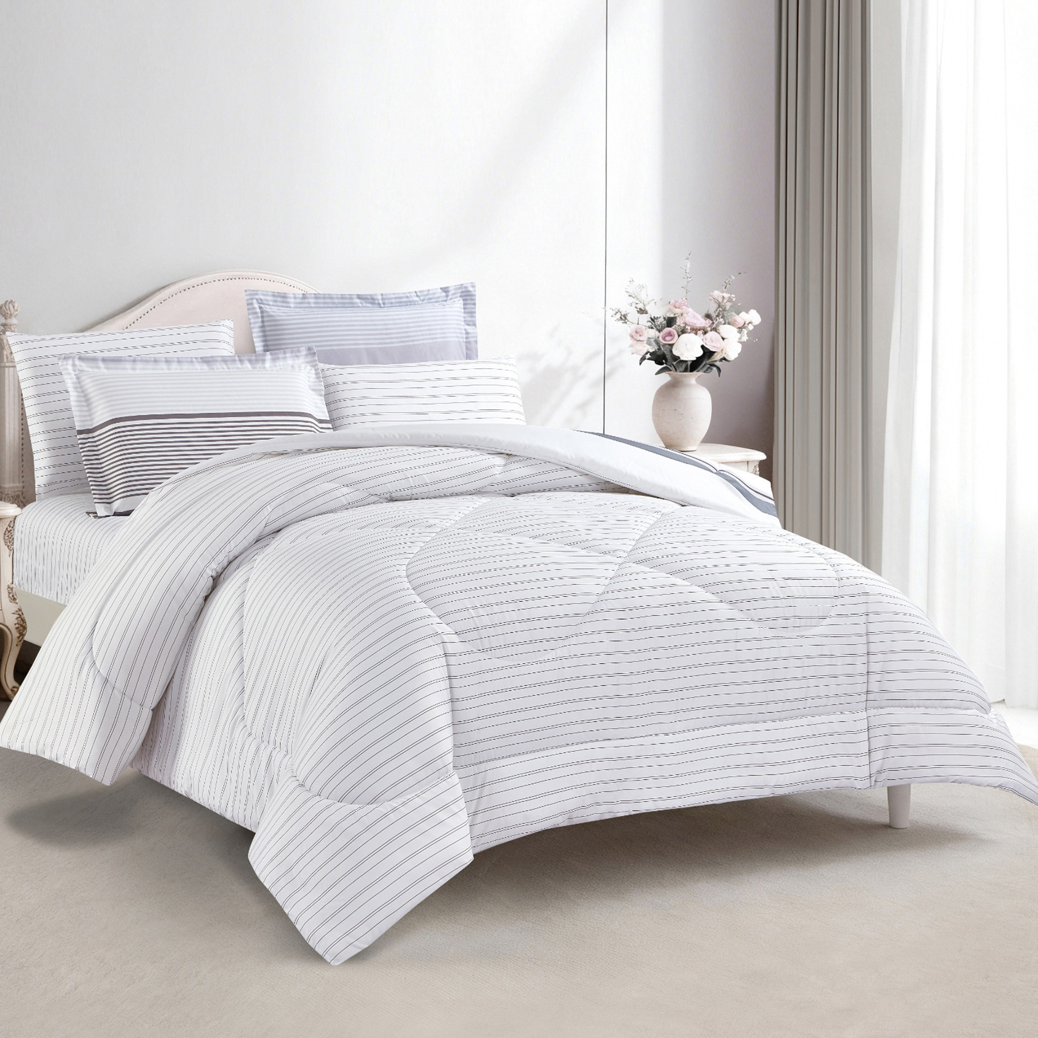 Floral Printed Comforter Set-household-bedding-comfortersandbedspreads-comforters-image-1