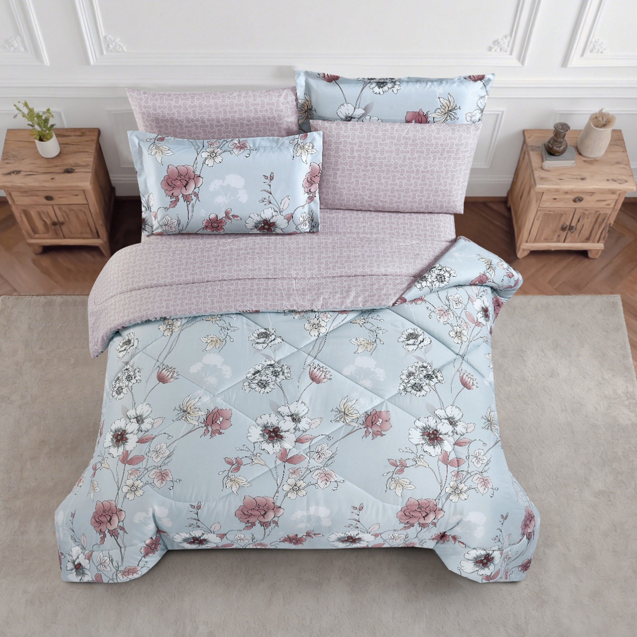 Floral Printed Comforter Set-household-bedding-comfortersandbedspreads-comforters-image-35