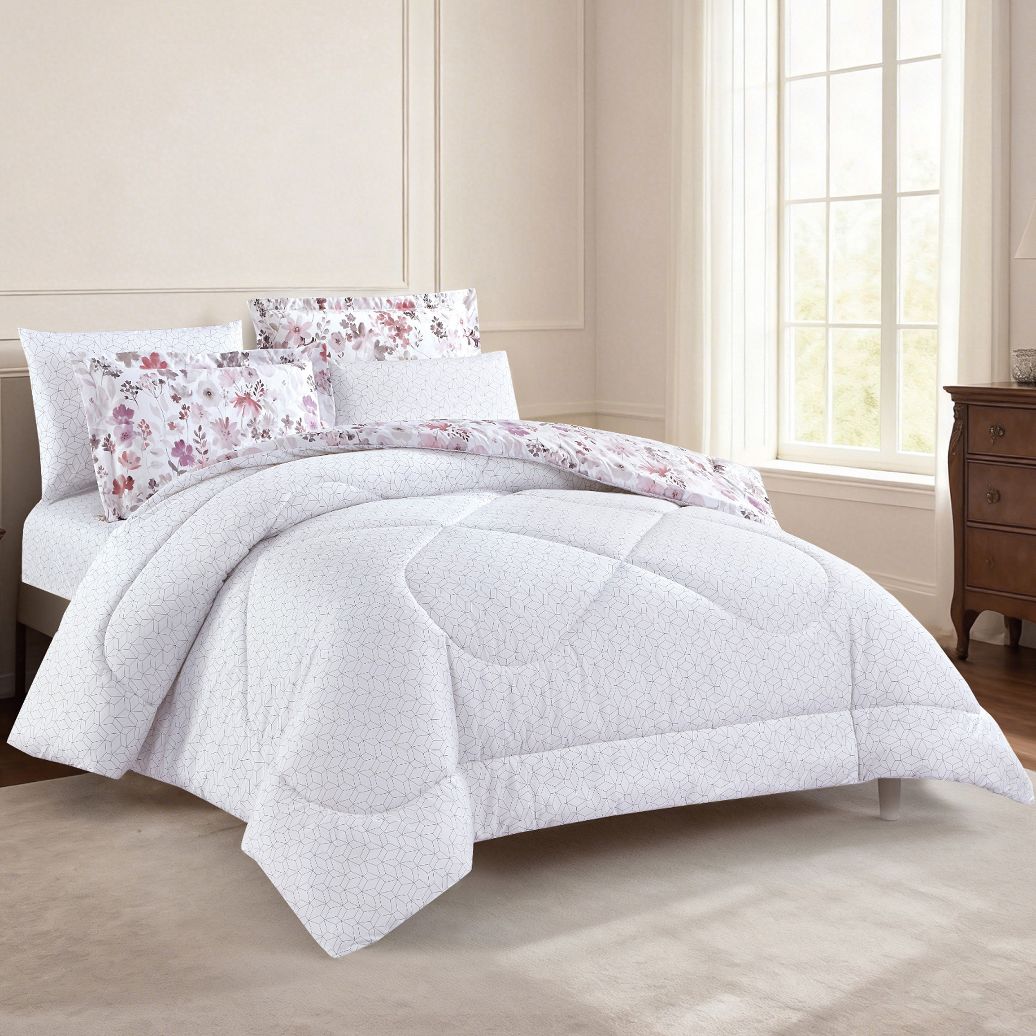 Floral Printed Comforter Set-household-bedding-comfortersandbedspreads-comforters-image-41