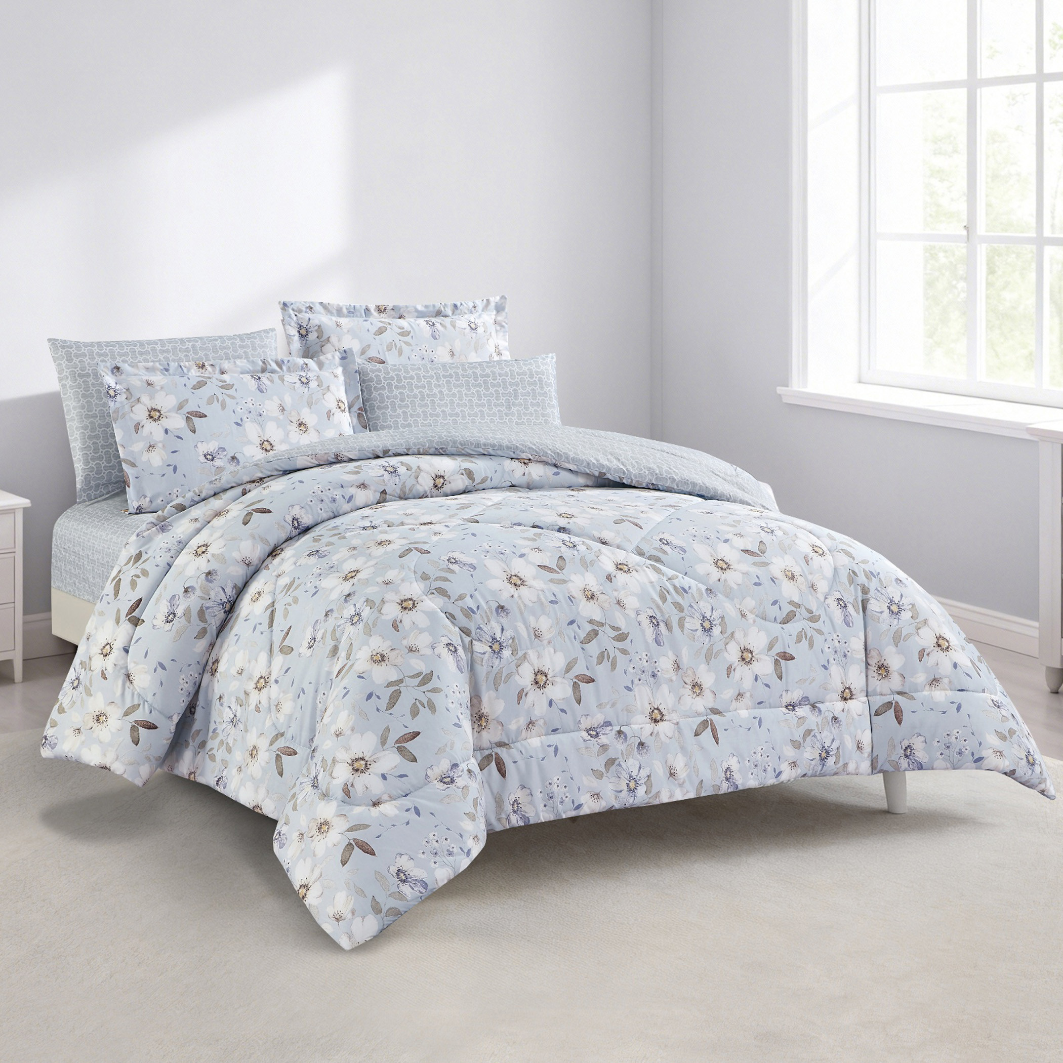 Floral Printed Comforter Set-household-bedding-comfortersandbedspreads-comforters-image-5