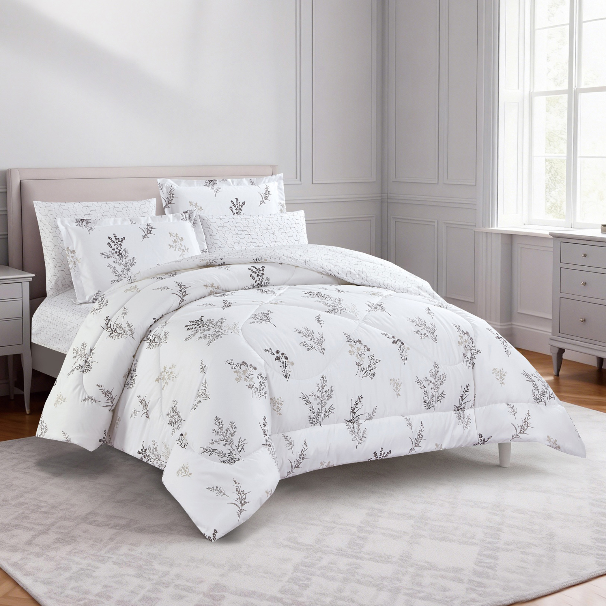 Floral Printed Comforter Set-household-bedding-comfortersandbedspreads-comforters-image-48