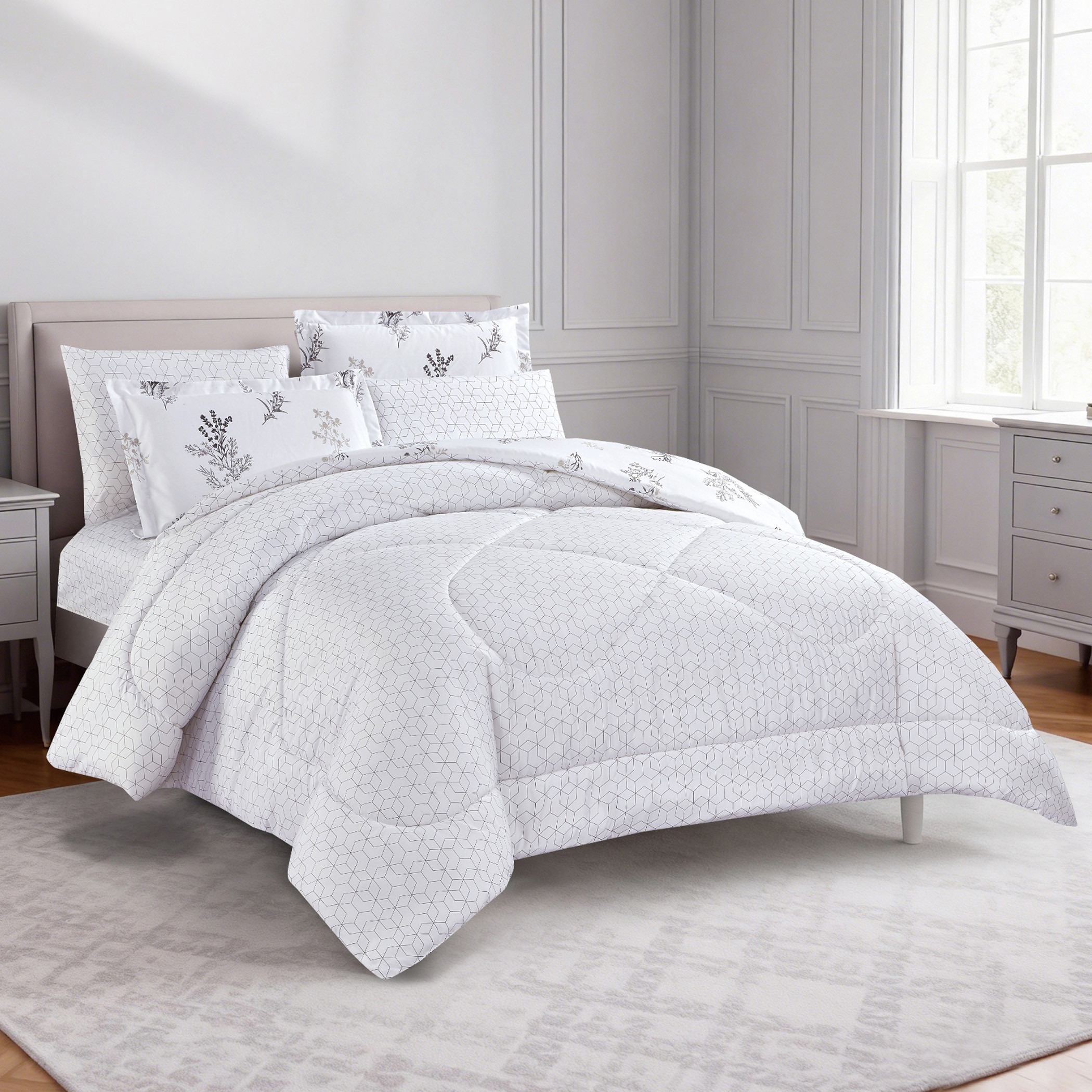 Floral Printed Comforter Set-household-bedding-comfortersandbedspreads-comforters-image-54