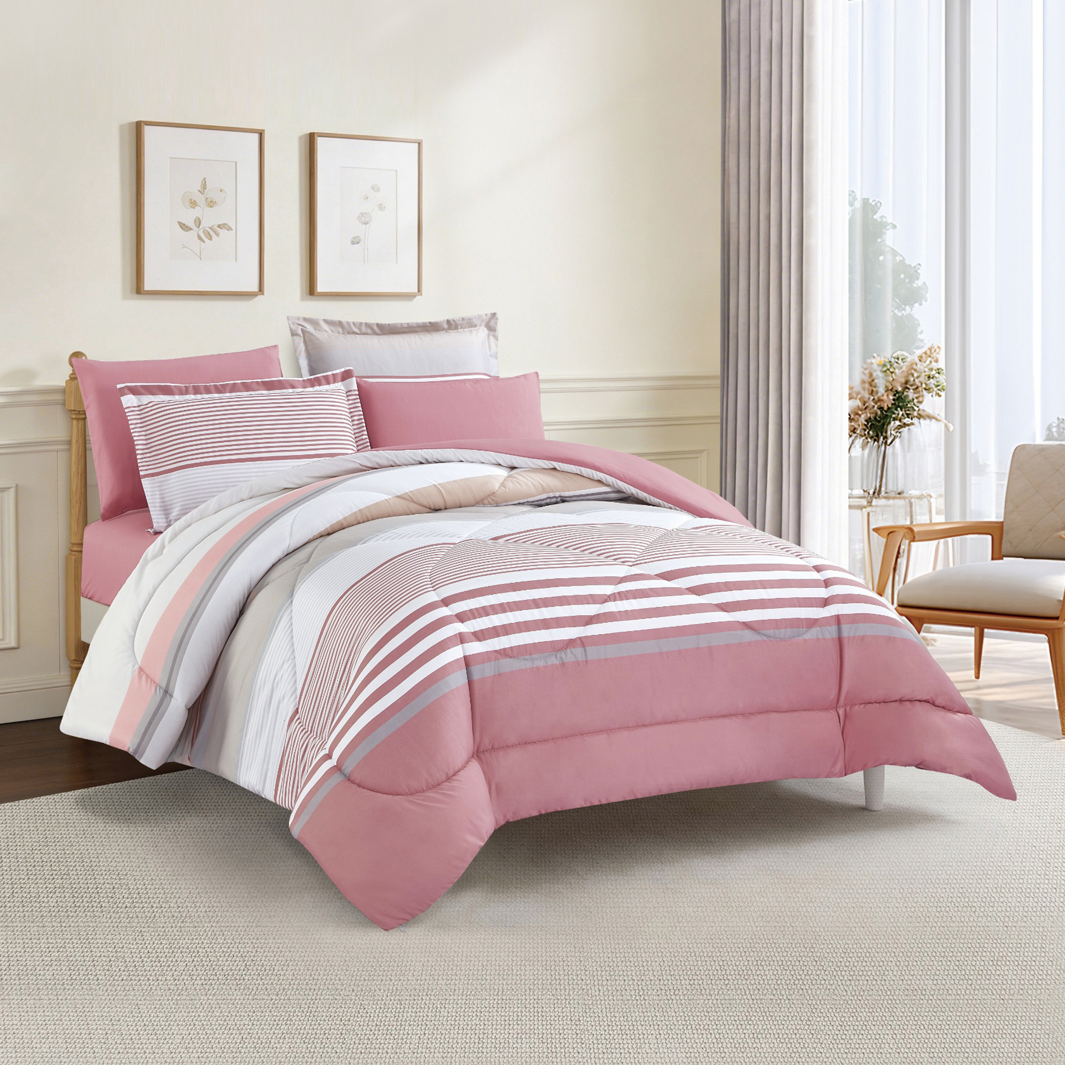 Floral Printed Comforter Set-household-bedding-comfortersandbedspreads-comforters-image-69