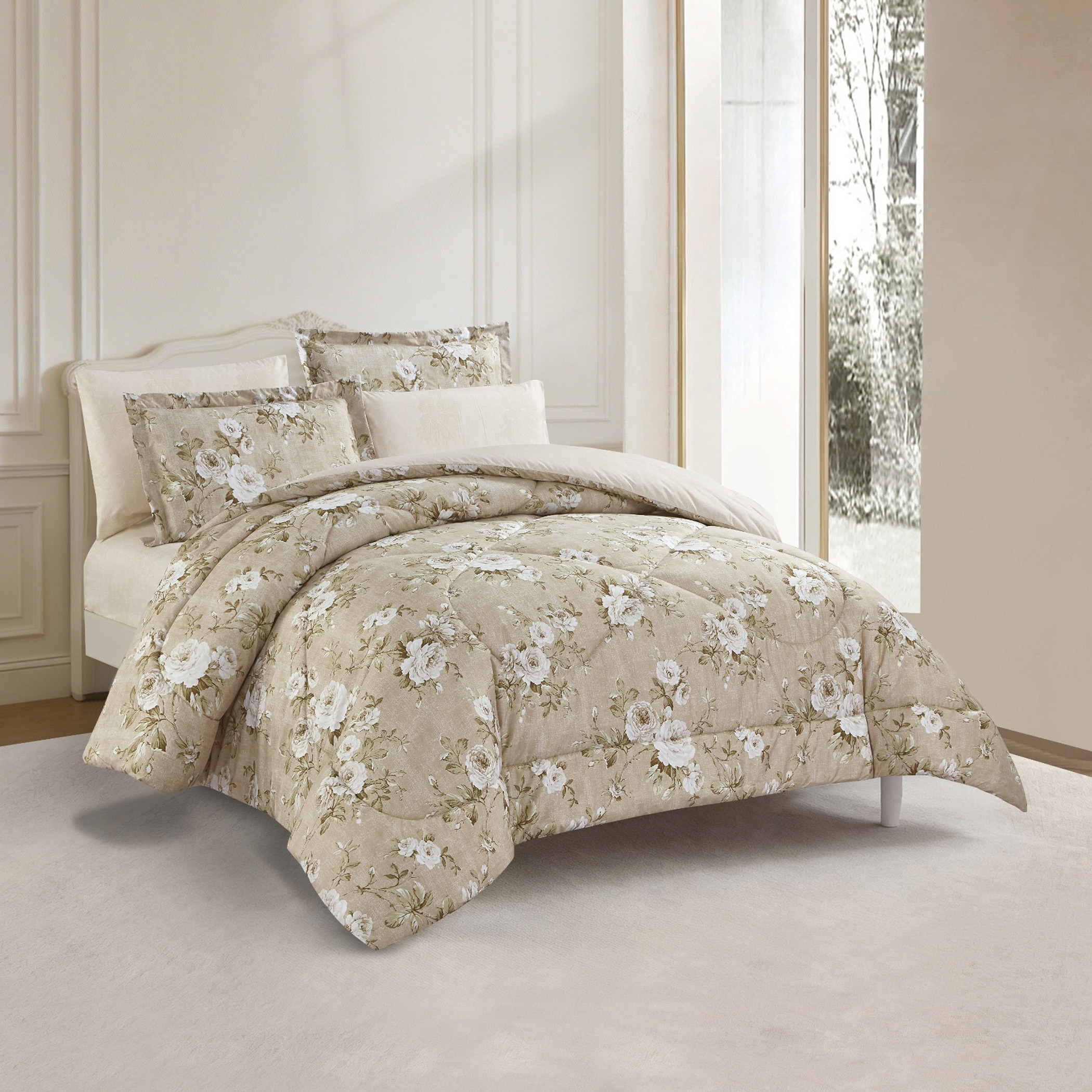 Floral Printed Comforter Set-household-bedding-comfortersandbedspreads-comforters-image-55