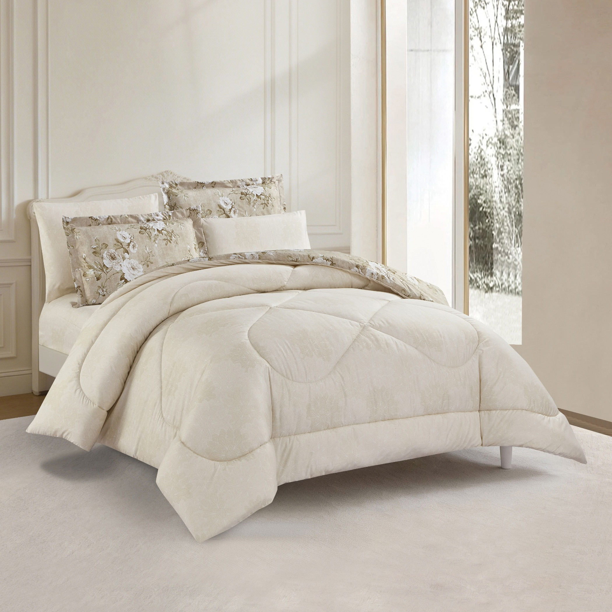 Floral Printed Comforter Set-household-bedding-comfortersandbedspreads-comforters-image-58