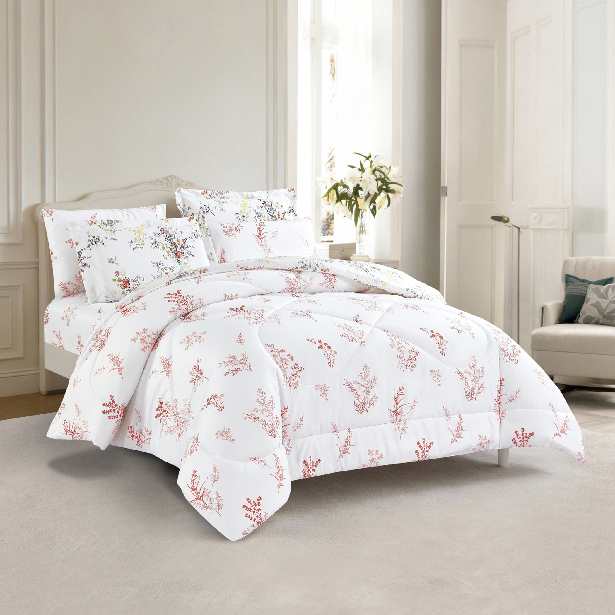 Floral Printed Comforter Set-household-bedding-comfortersandbedspreads-comforters-image-5