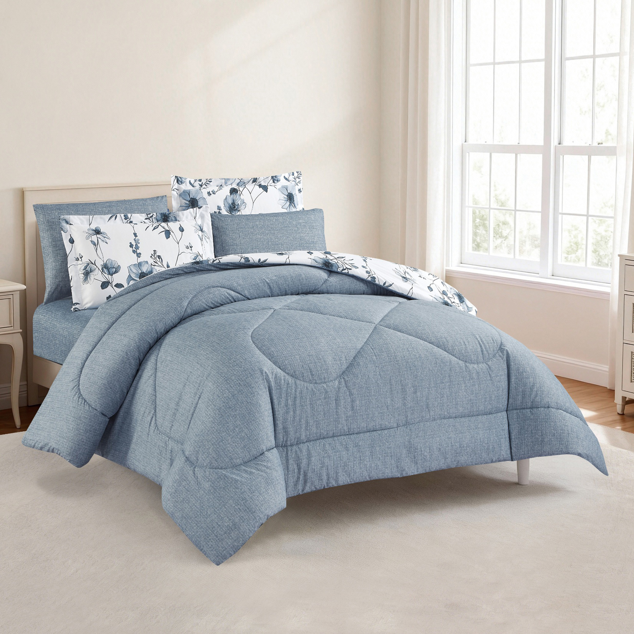 Floral Printed Comforter Set-household-bedding-comfortersandbedspreads-comforters-image-8