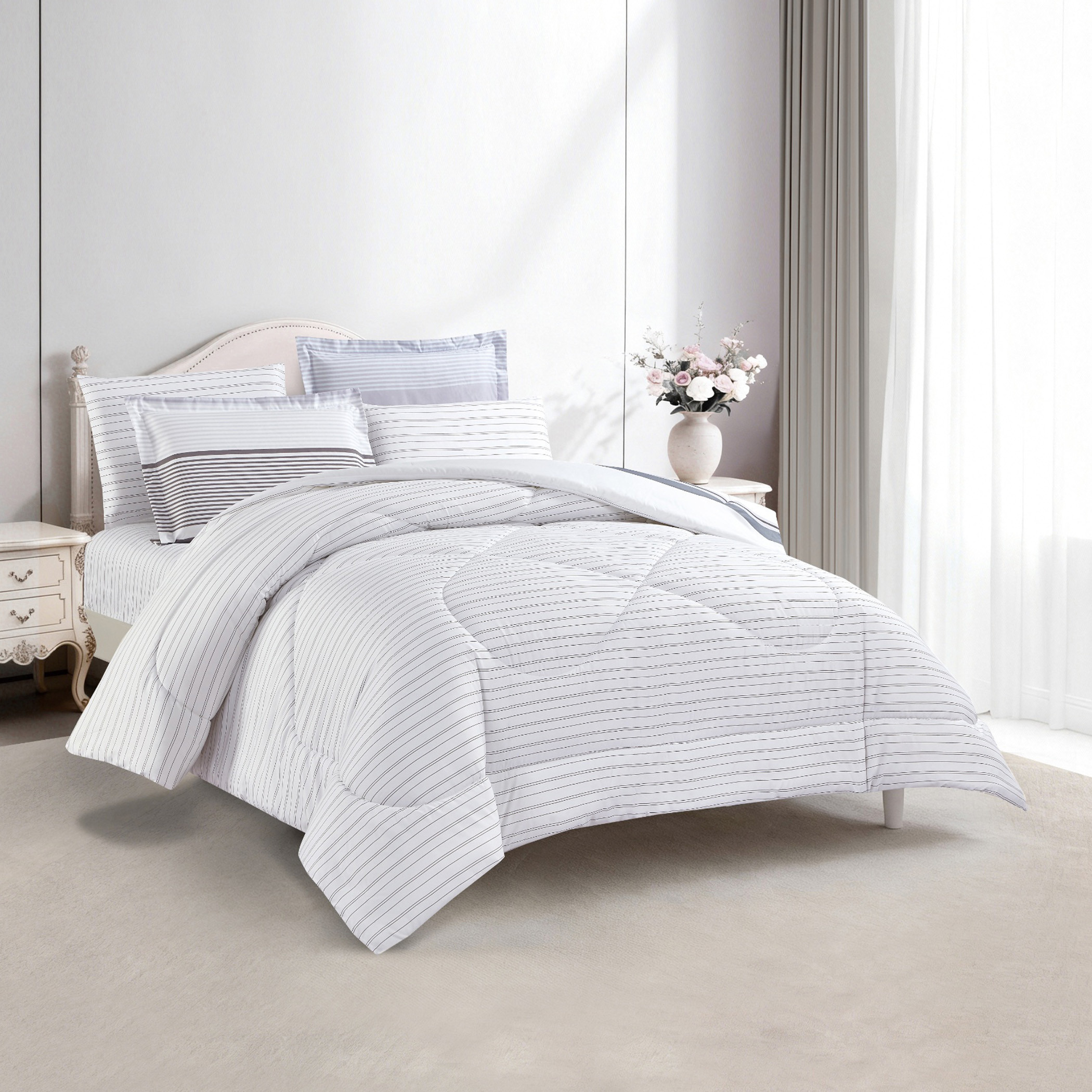 Floral Printed Comforter Set-household-bedding-comfortersandbedspreads-comforters-image-2