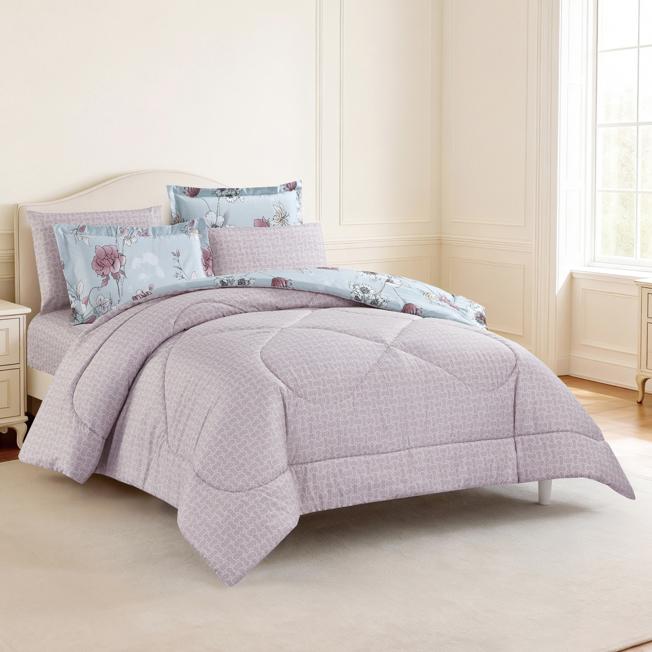 Floral Printed Comforter Set-household-bedding-comfortersandbedspreads-comforters-image-6