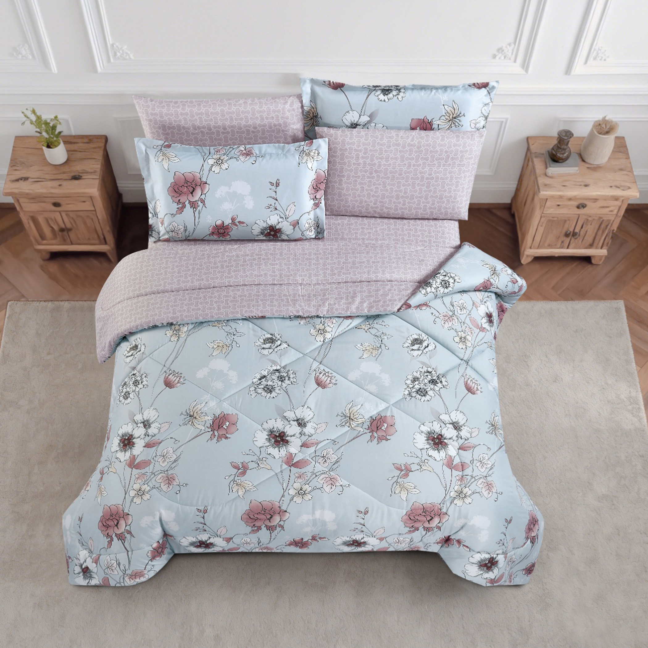 Floral Printed Comforter Set-household-bedding-comfortersandbedspreads-comforters-image-7