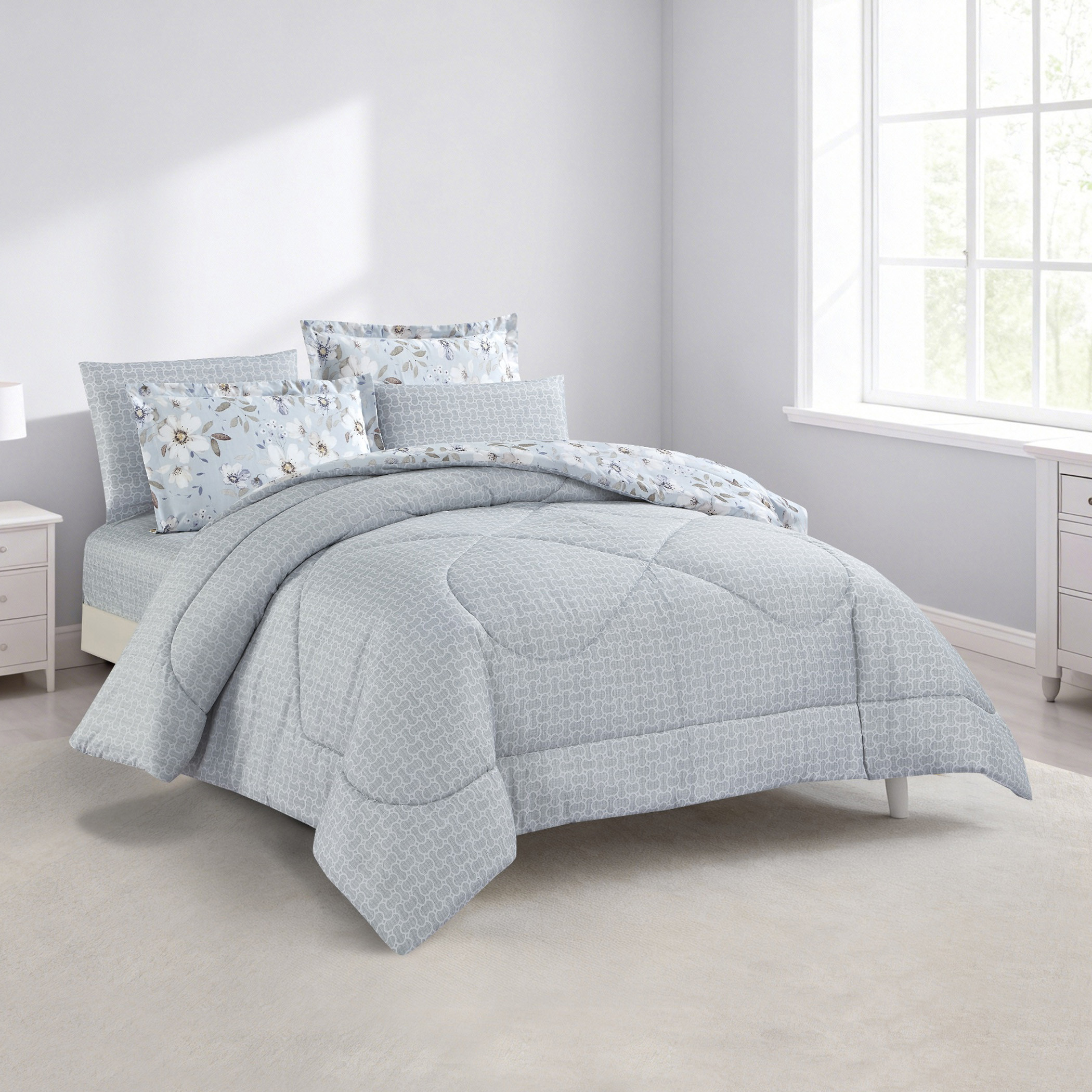 Floral Printed Comforter Set-household-bedding-comfortersandbedspreads-comforters-image-5