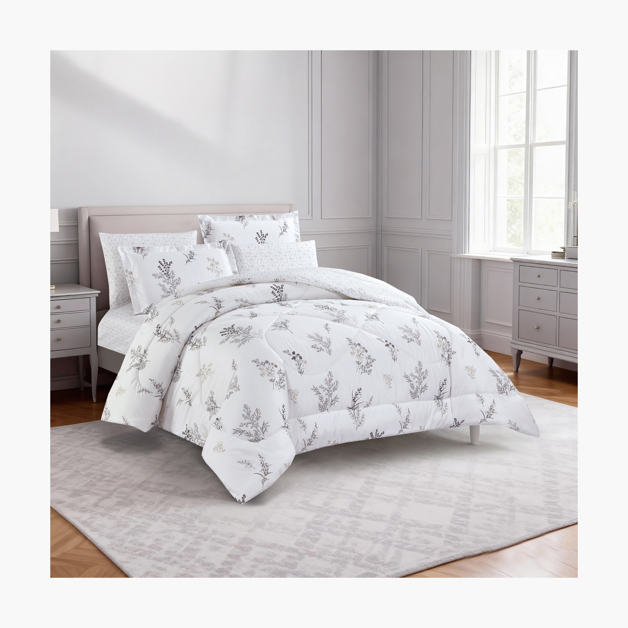 Floral Printed Comforter Set-household-bedding-comfortersandbedspreads-comforters-image-56