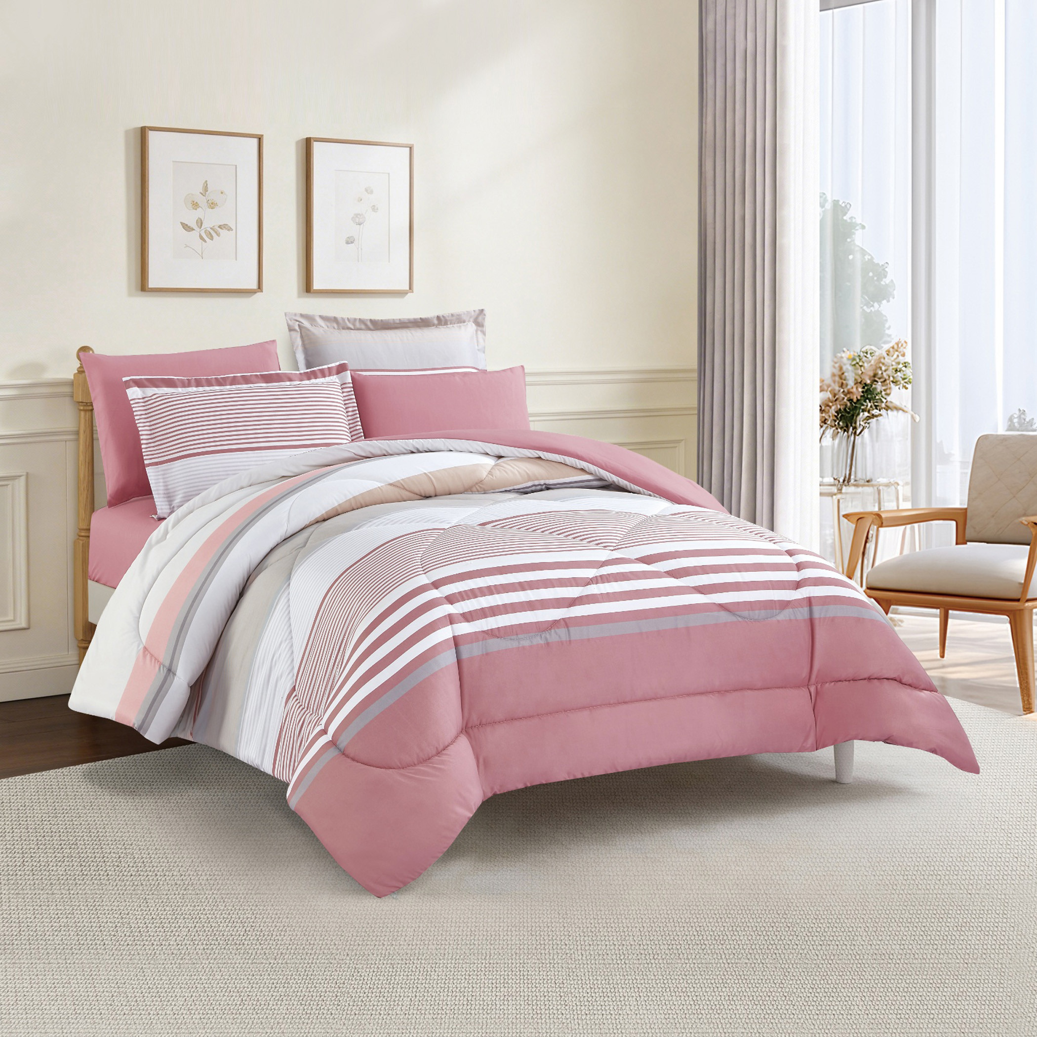 Floral Printed Comforter Set-household-bedding-comfortersandbedspreads-comforters-image-57