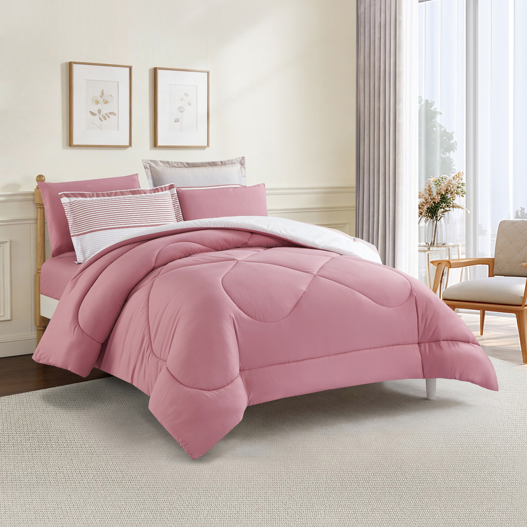 Floral Printed Comforter Set-household-bedding-comfortersandbedspreads-comforters-image-59