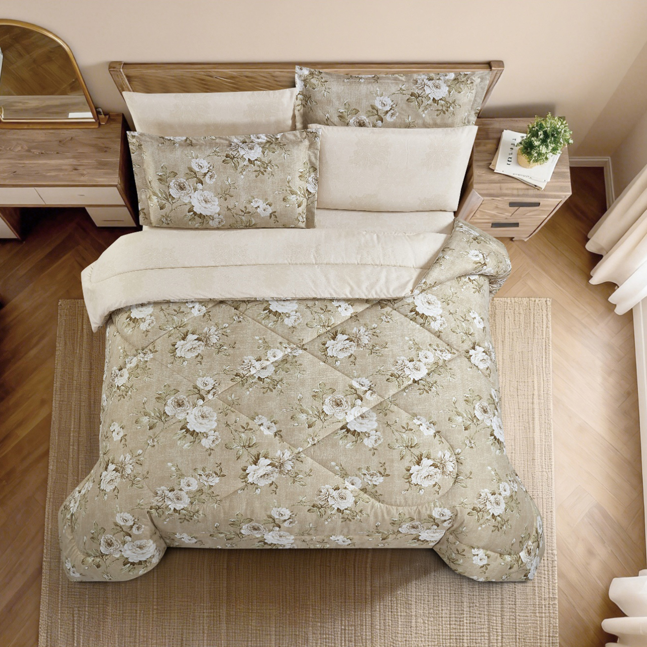 Floral Printed Comforter Set-household-bedding-comfortersandbedspreads-comforters-image-68