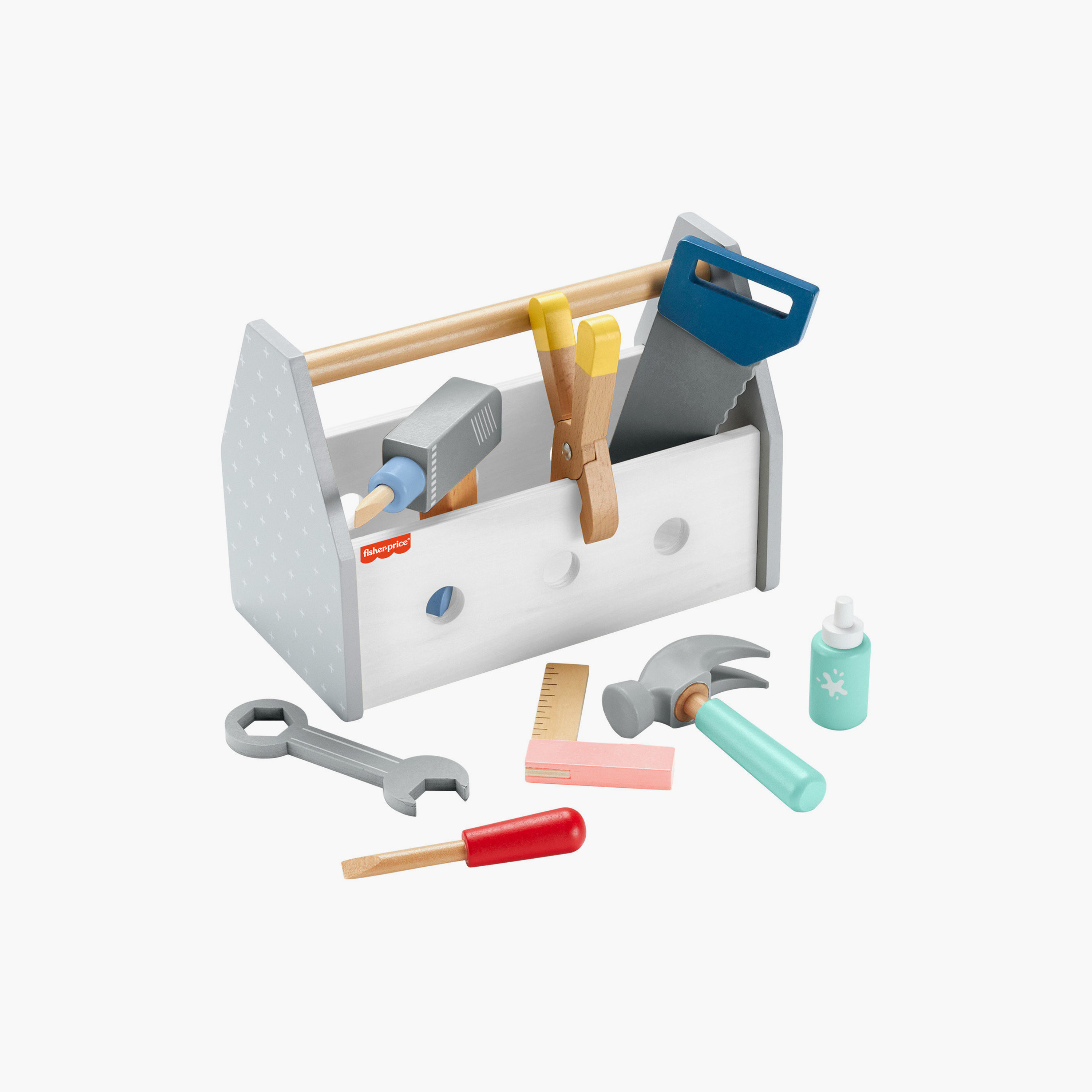 Fisher Price 9-Piece Wooden Tool Box Set-toys-roleplay-toolsandconstructionsets-image-1